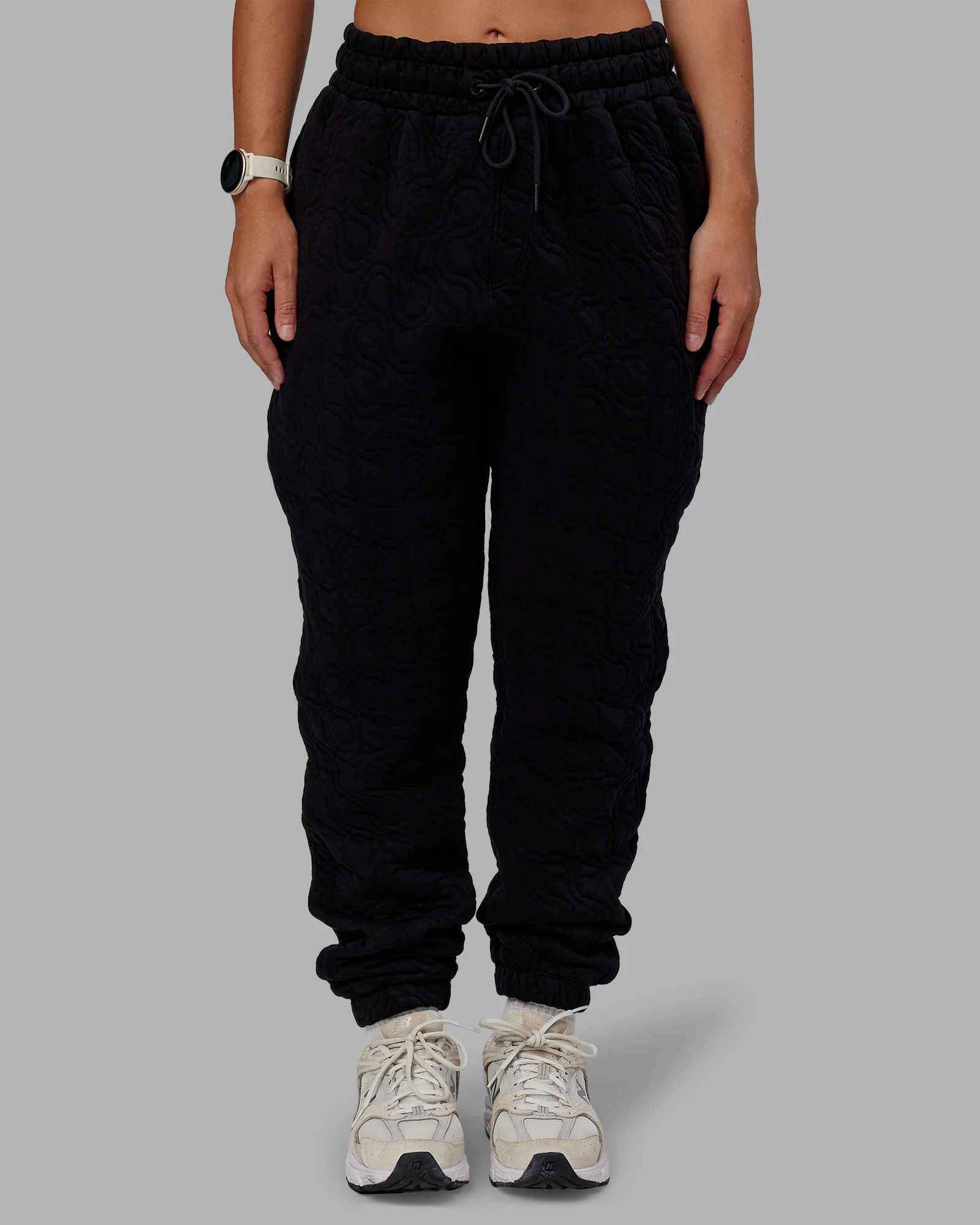 MVP Quilted Track Pant - Black-Geometric - Image 6
