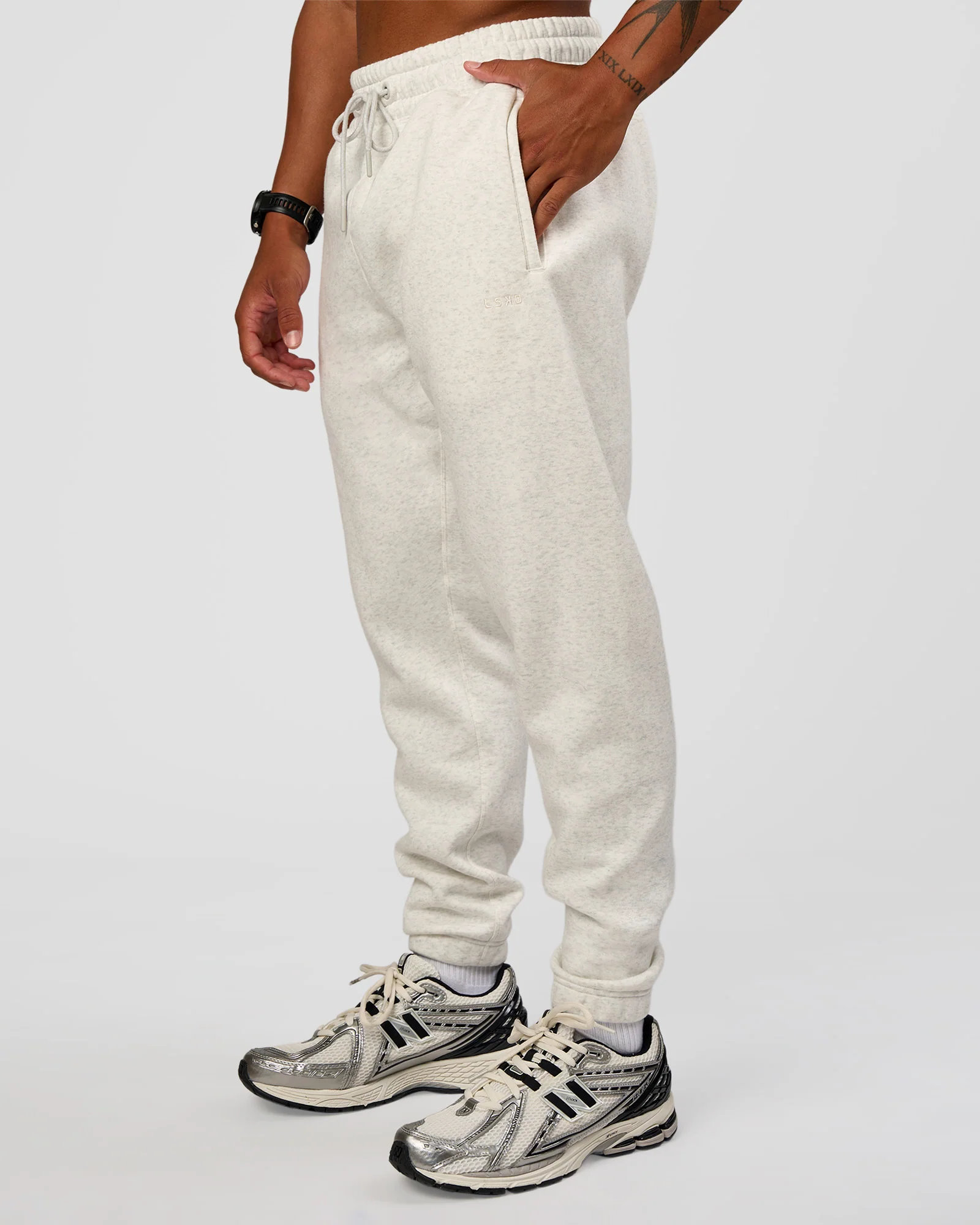 MVP Cuffed Track Pant - Silver Marl - Image 8
