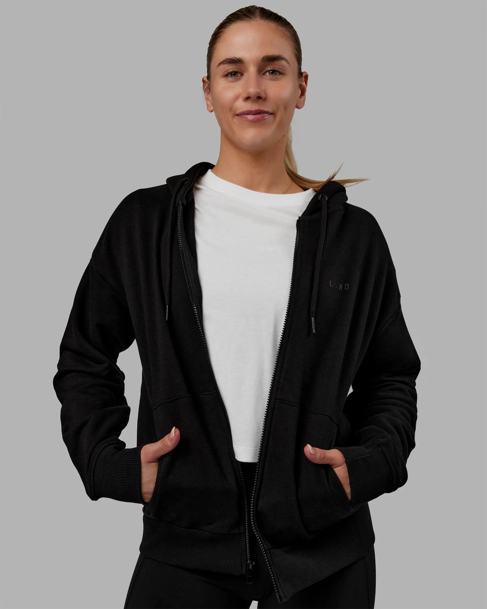 MVP Zip Through Hoodie - Black - Image 2