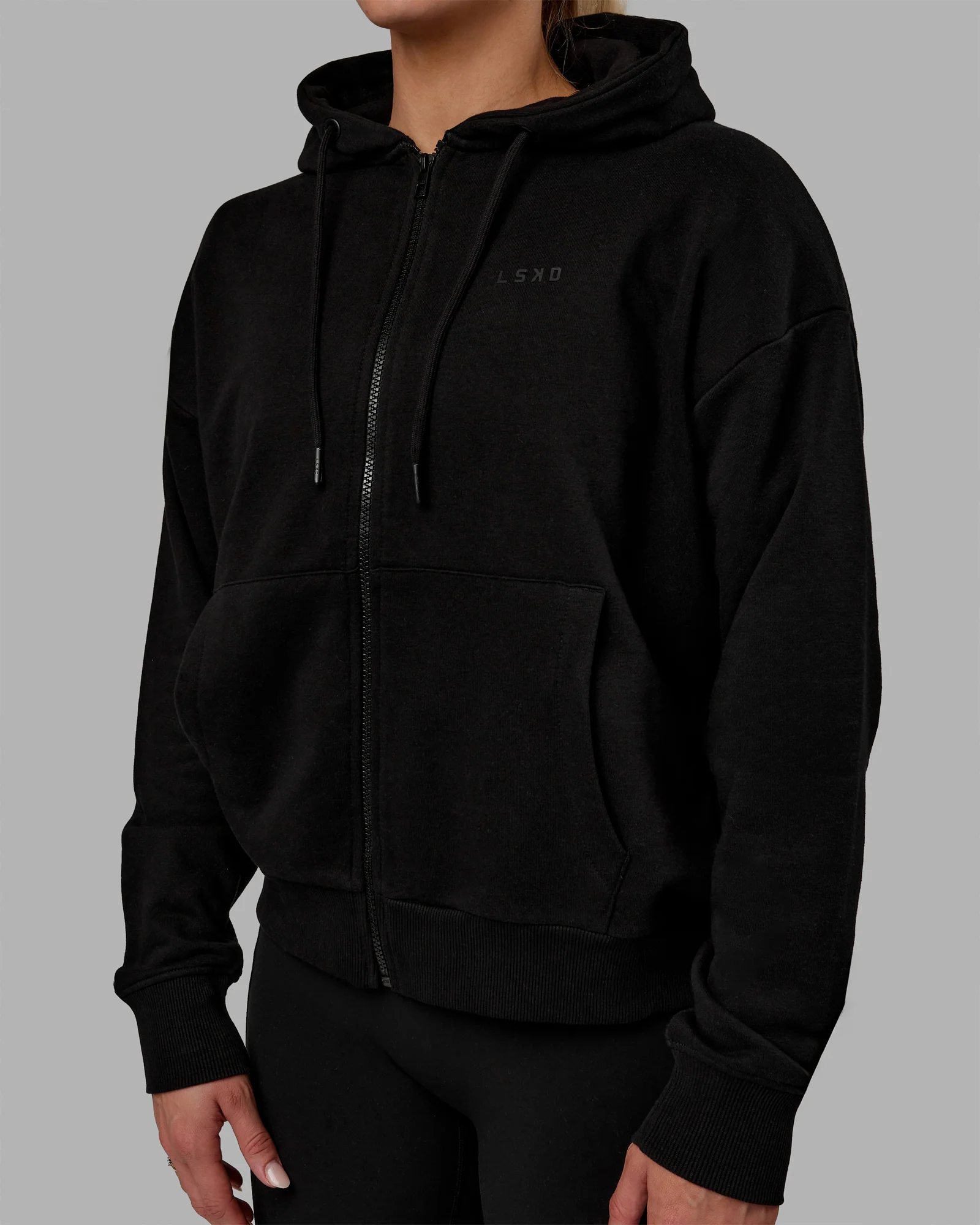 MVP Zip Through Hoodie - Black - Image 3