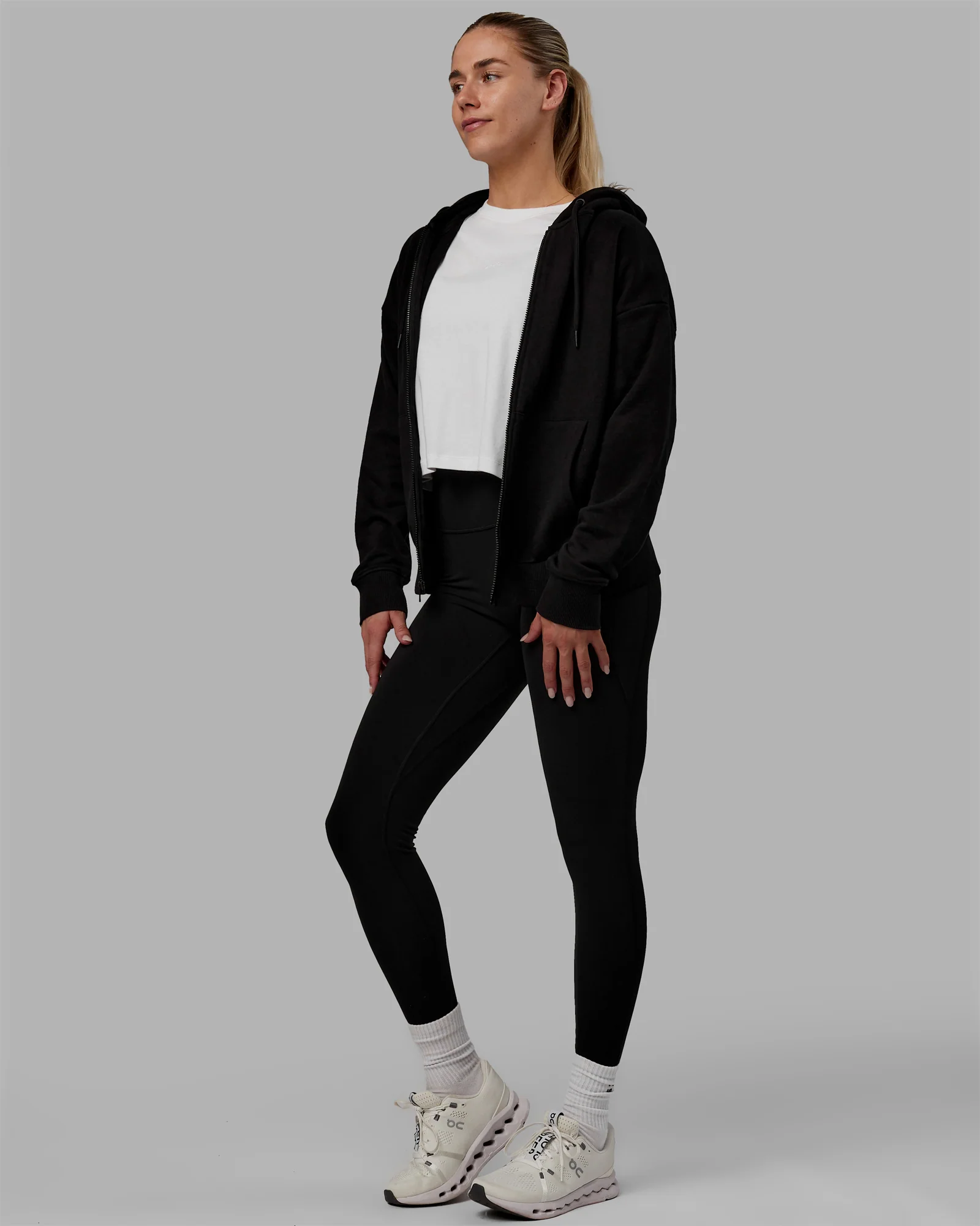 MVP Zip Through Hoodie - Black - Image 5