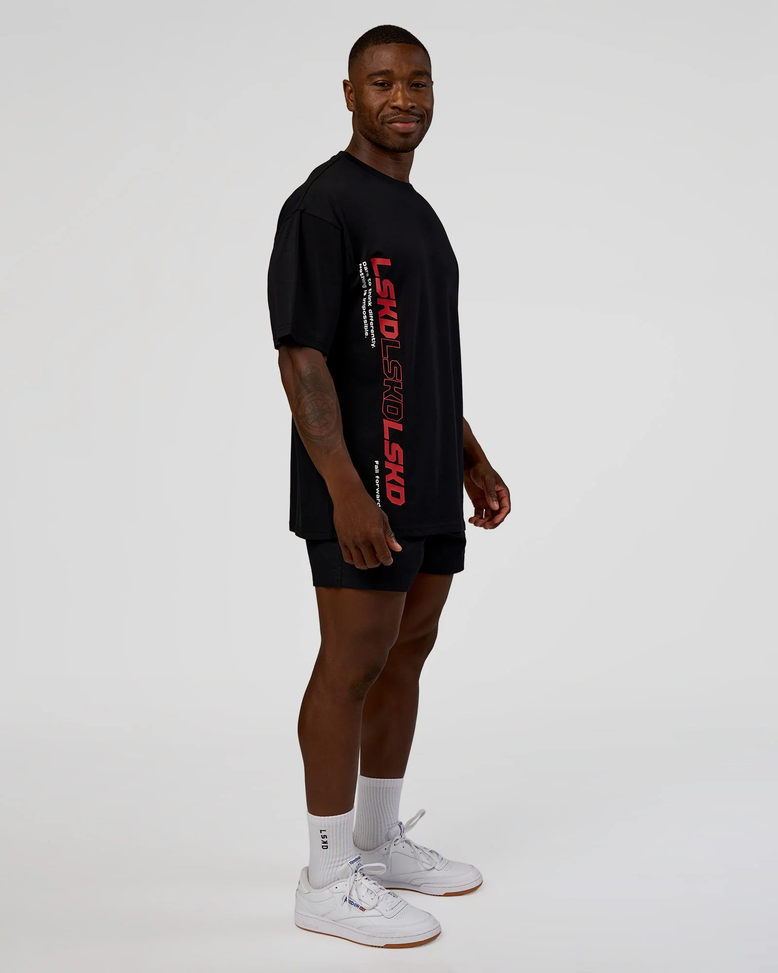 Nothing Is Impossible FLXCotton Oversized Tee - Black-Flame - Image 10