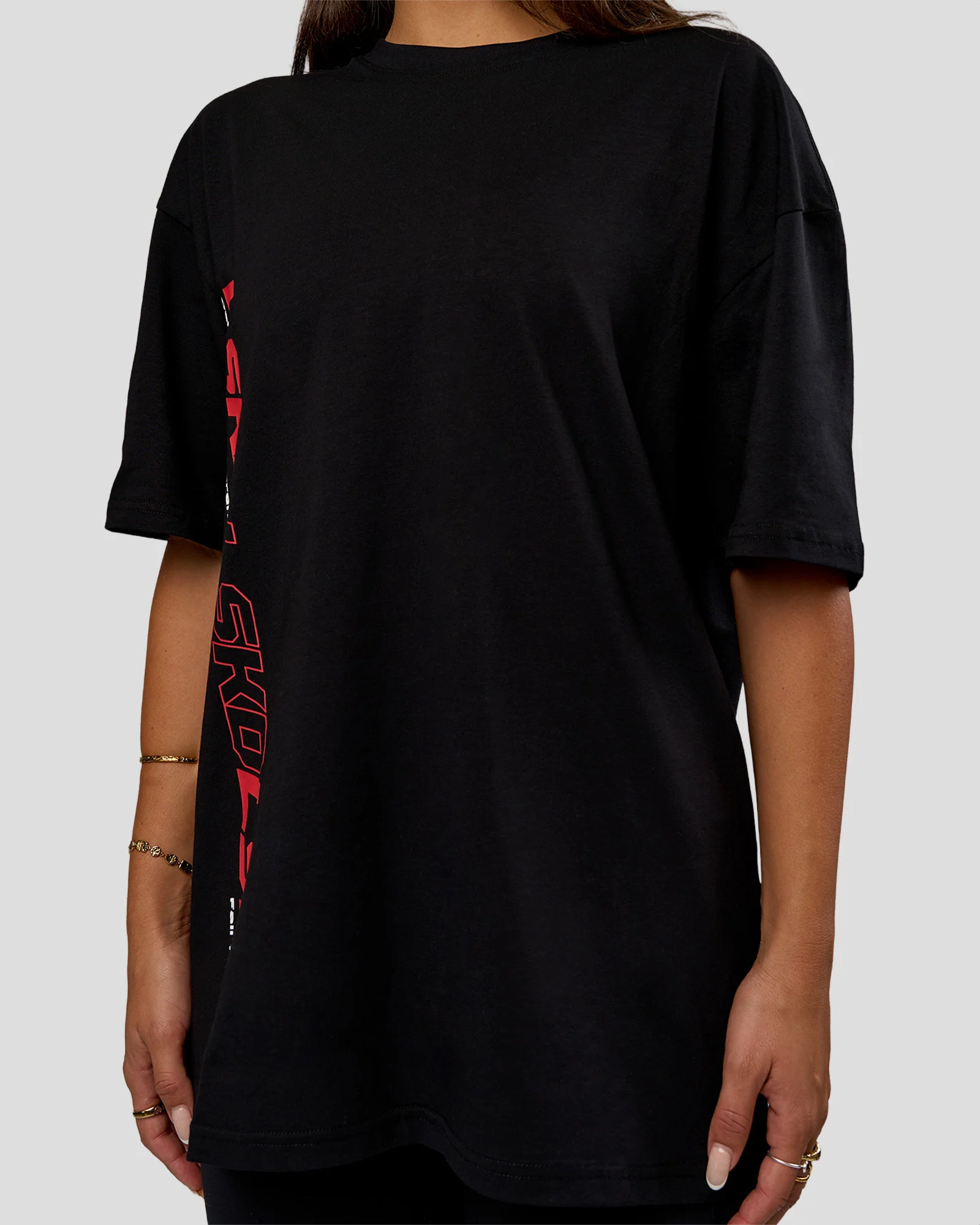Nothing Is Impossible FLXCotton Oversized Tee - Black-Flame - Image 12