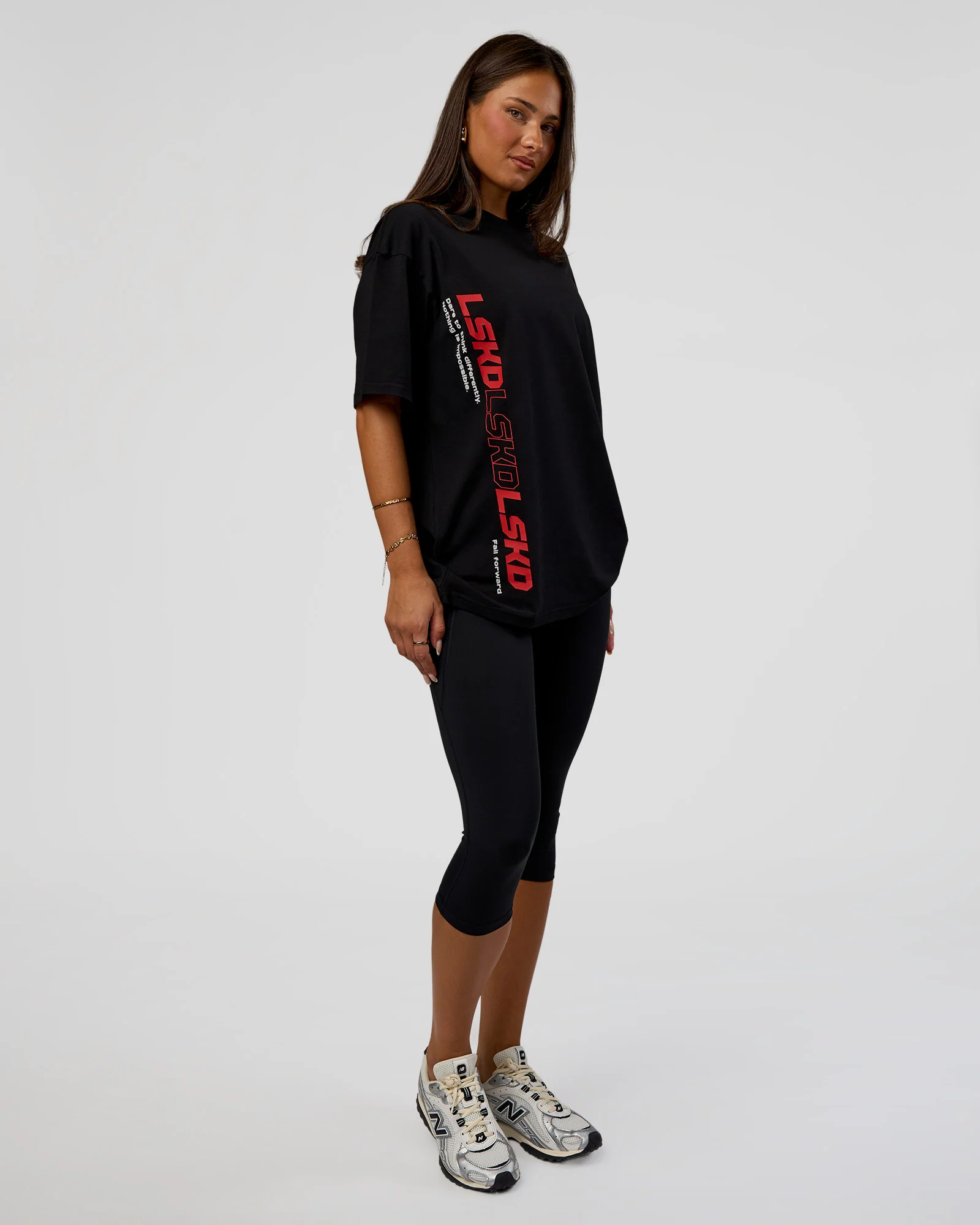 Nothing Is Impossible FLXCotton Oversized Tee - Black-Flame - Image 13