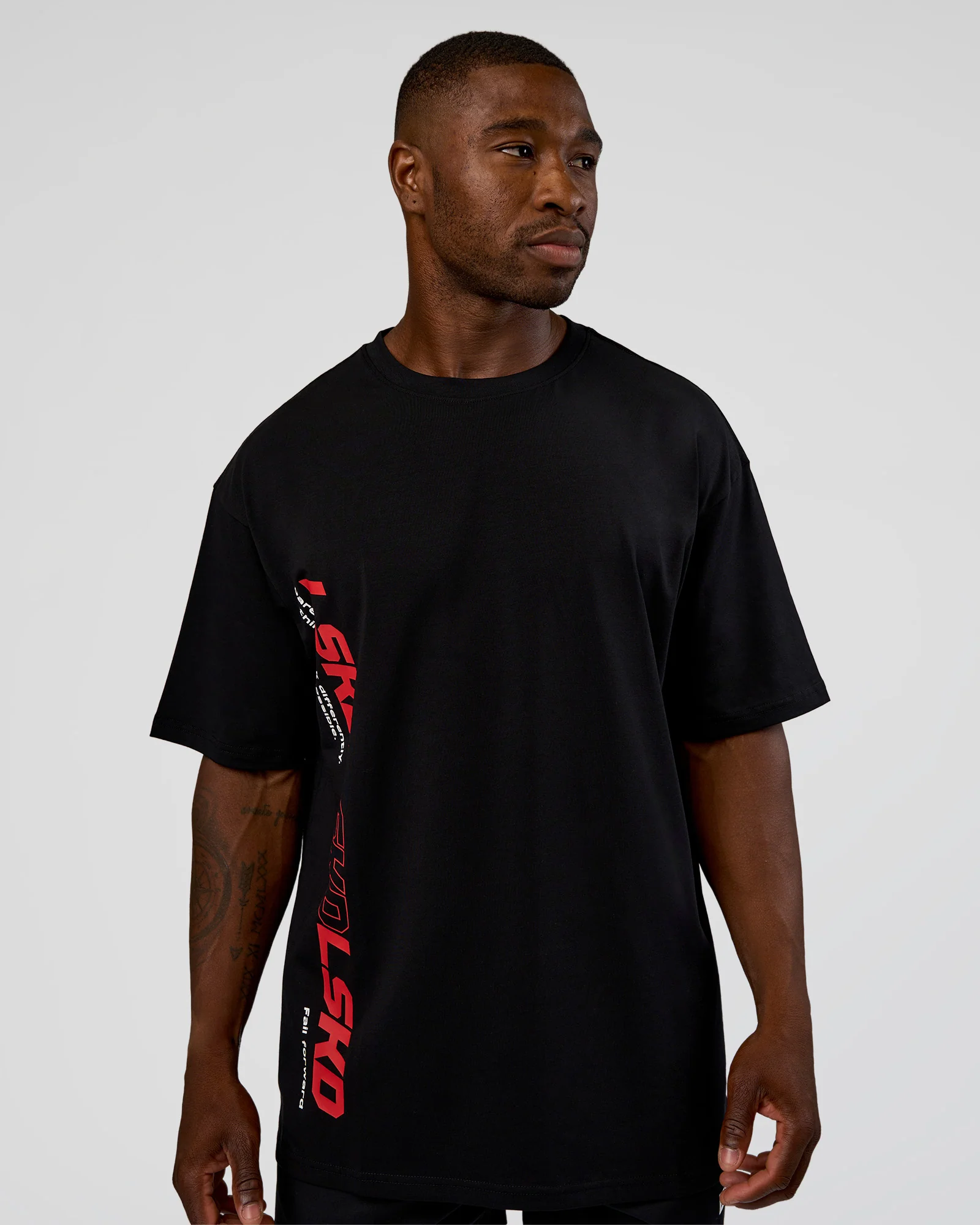 Nothing Is Impossible FLXCotton Oversized Tee - Black-Flame - Image 2