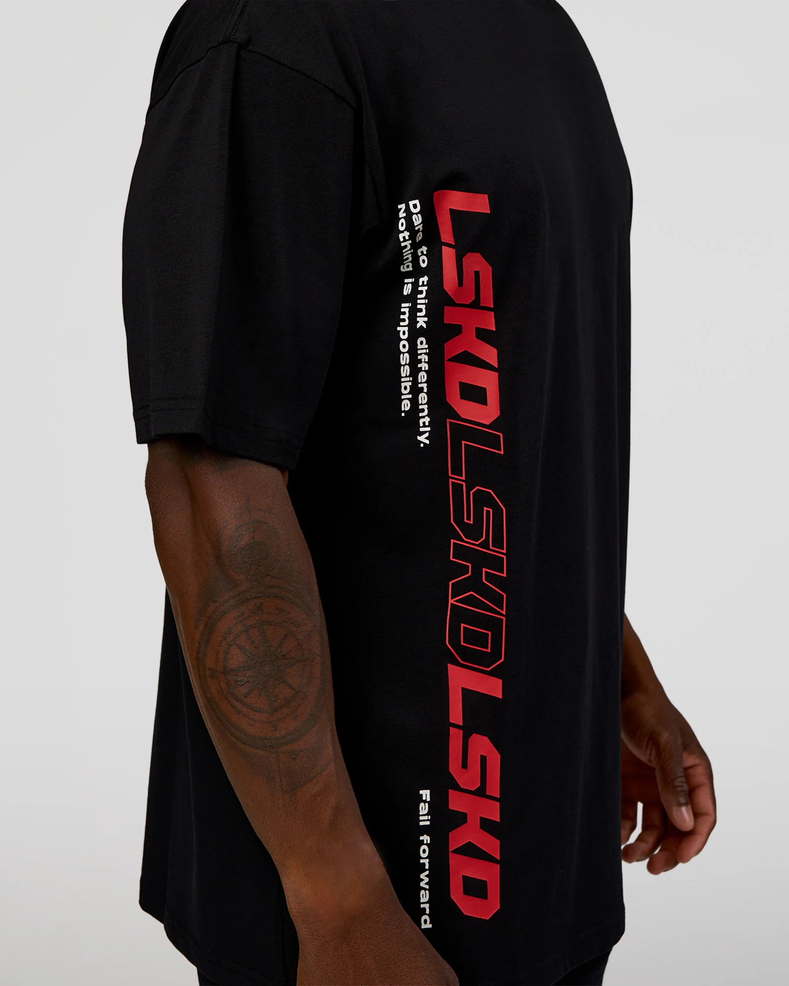 Nothing Is Impossible FLXCotton Oversized Tee - Black-Flame - Image 3