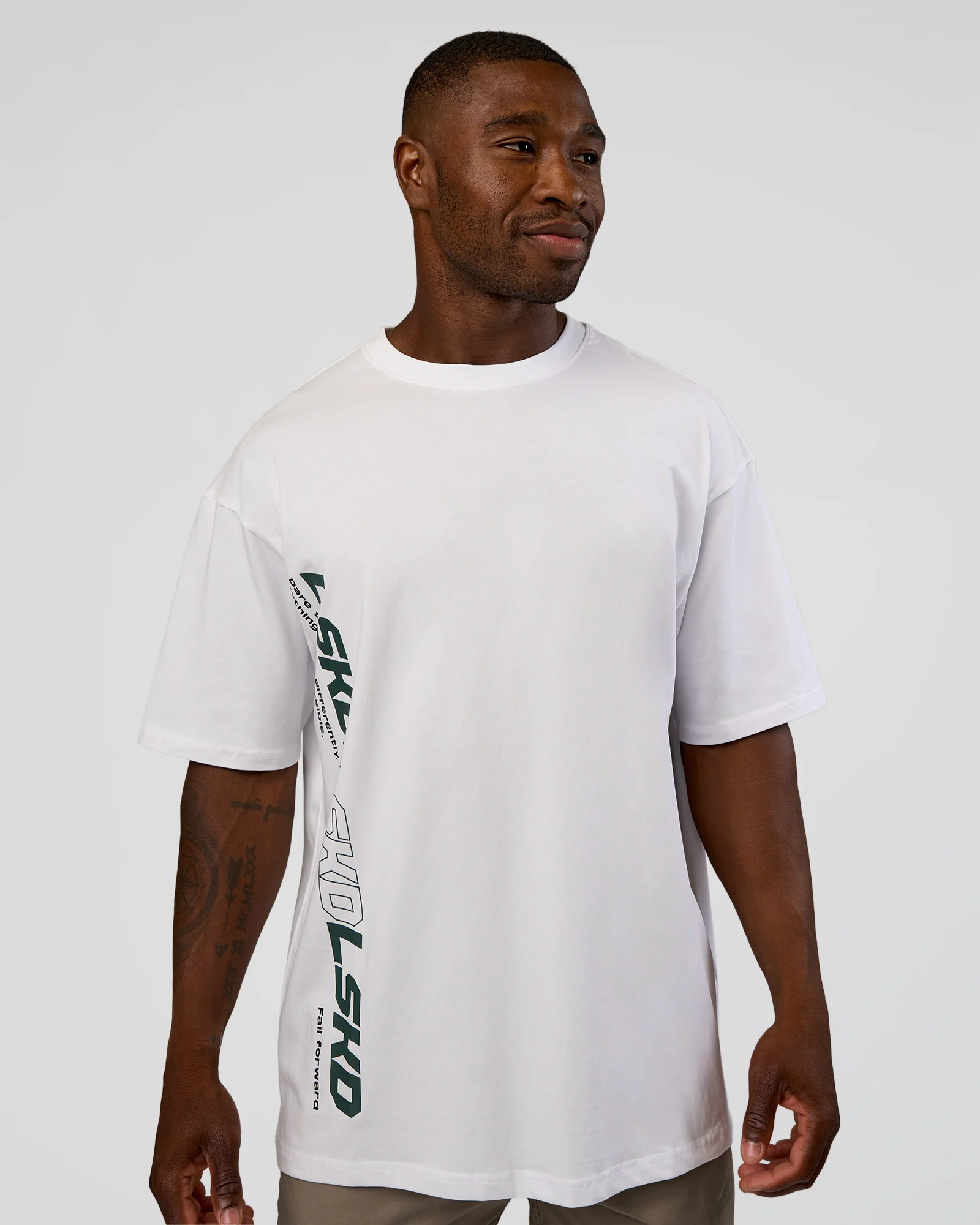 Nothing Is Impossible FLXCotton Oversized Tee - White-Vital Green - Image 12
