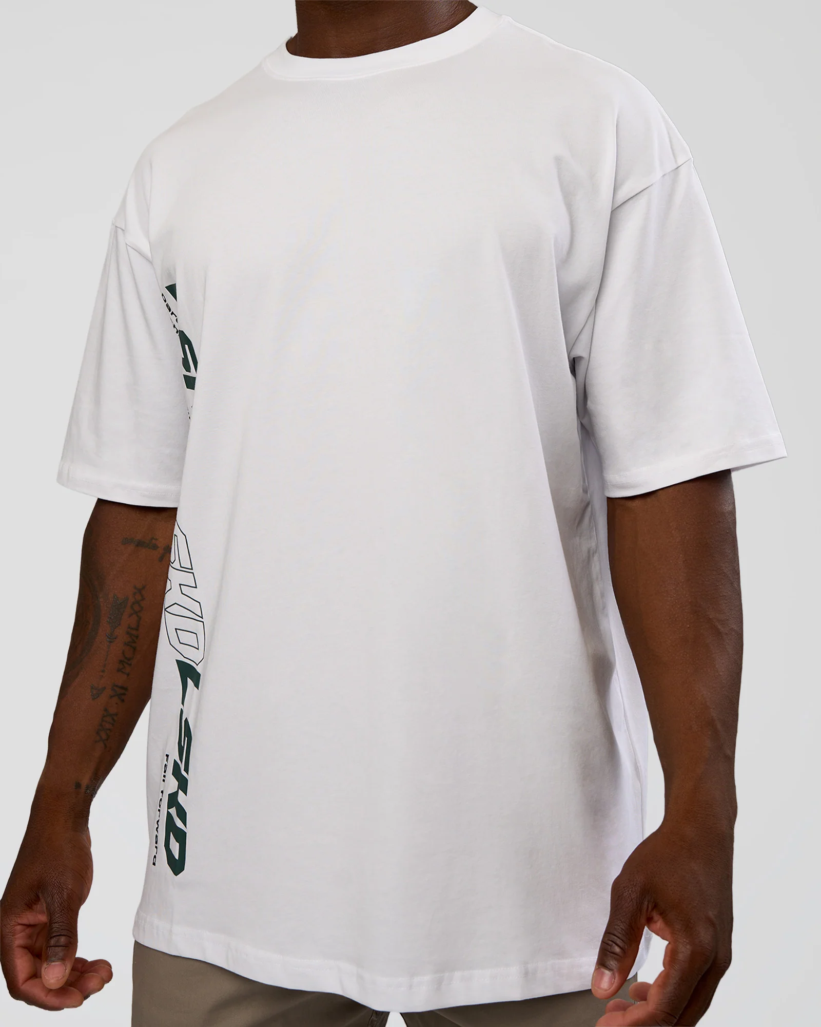 Nothing Is Impossible FLXCotton Oversized Tee - White-Vital Green - Image 7