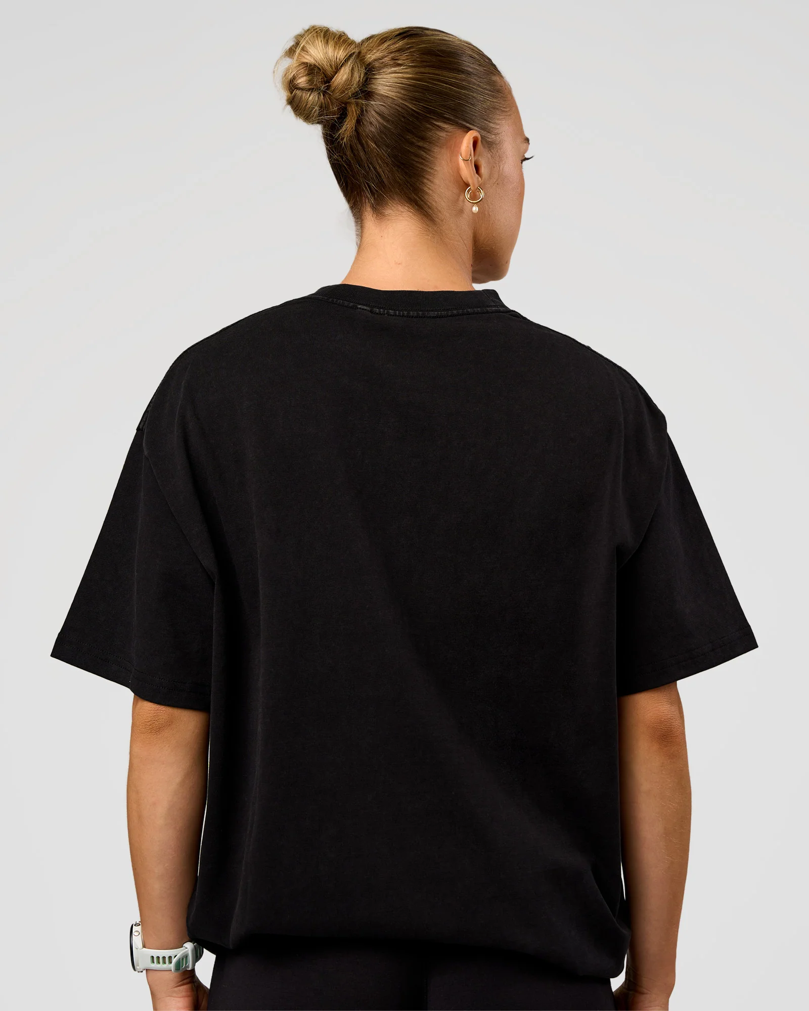 Offset Heavyweight Unisex Oversized Tee - Black Washed-Castlerock - Image 8