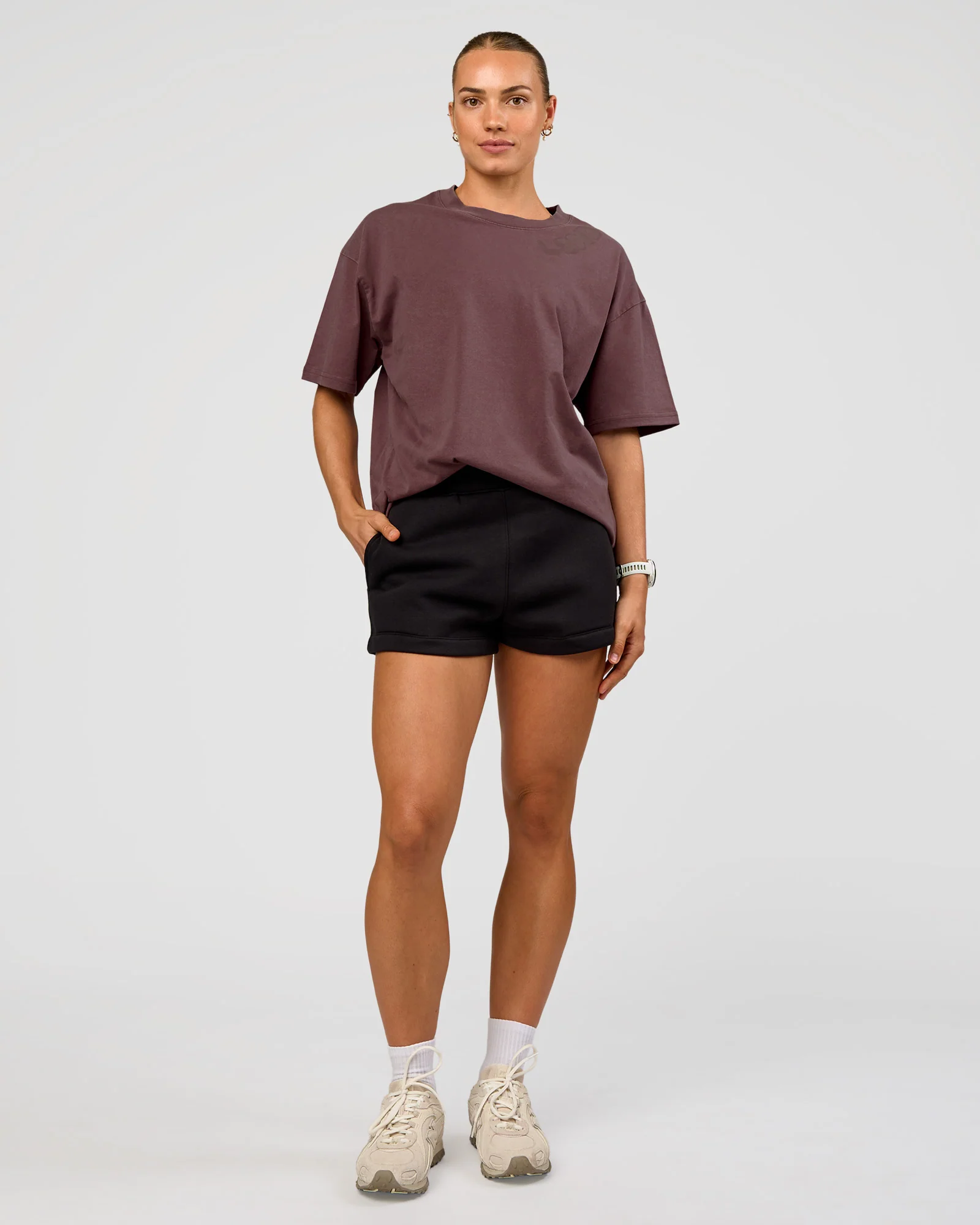 Offset Heavyweight Unisex Oversized Tee - Cocoa Powder-Cocoa Powder - Image 11