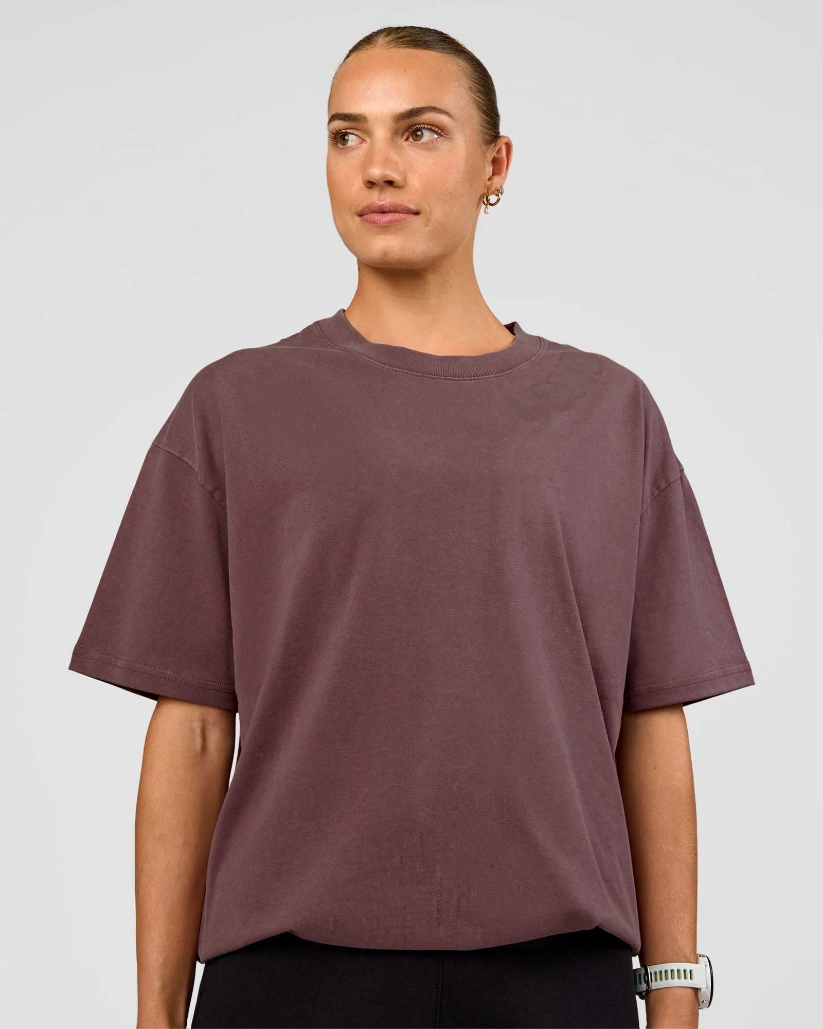 Offset Heavyweight Unisex Oversized Tee - Cocoa Powder-Cocoa Powder - Image 2