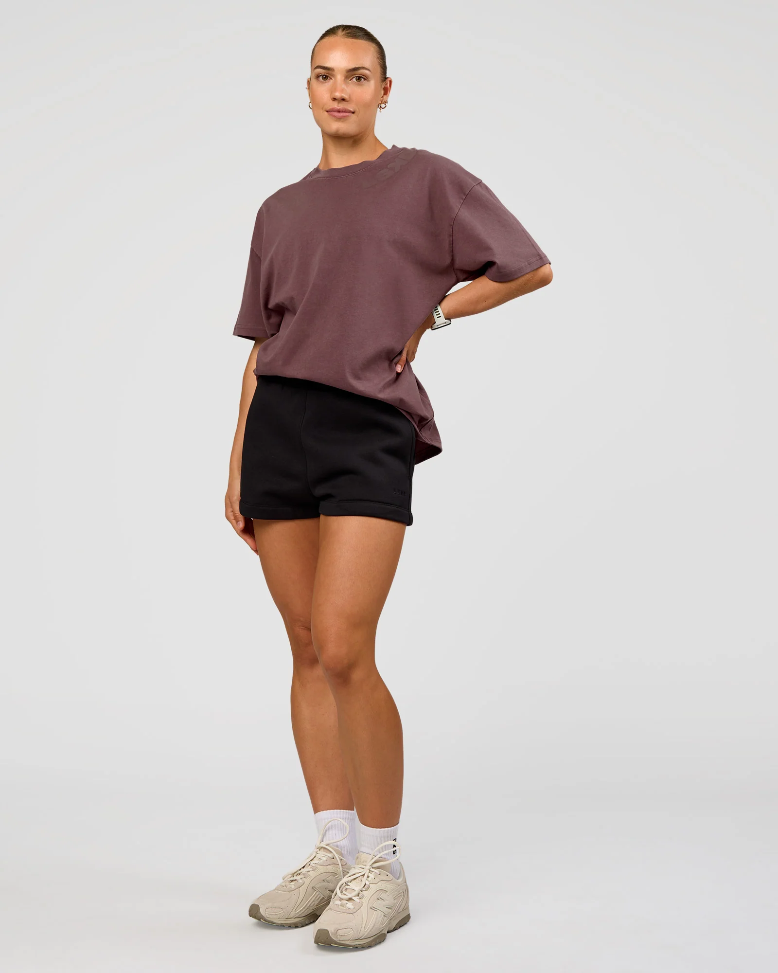 Offset Heavyweight Unisex Oversized Tee - Cocoa Powder-Cocoa Powder - Image 3