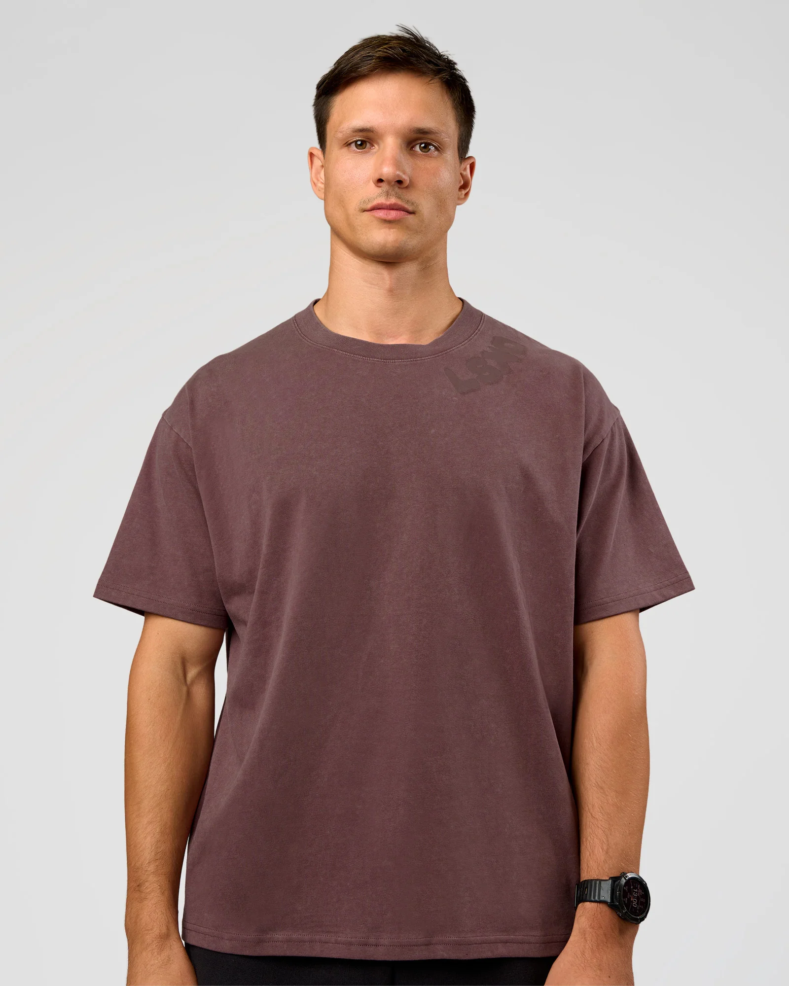 Offset Heavyweight Unisex Oversized Tee - Cocoa Powder-Cocoa Powder - Image 4