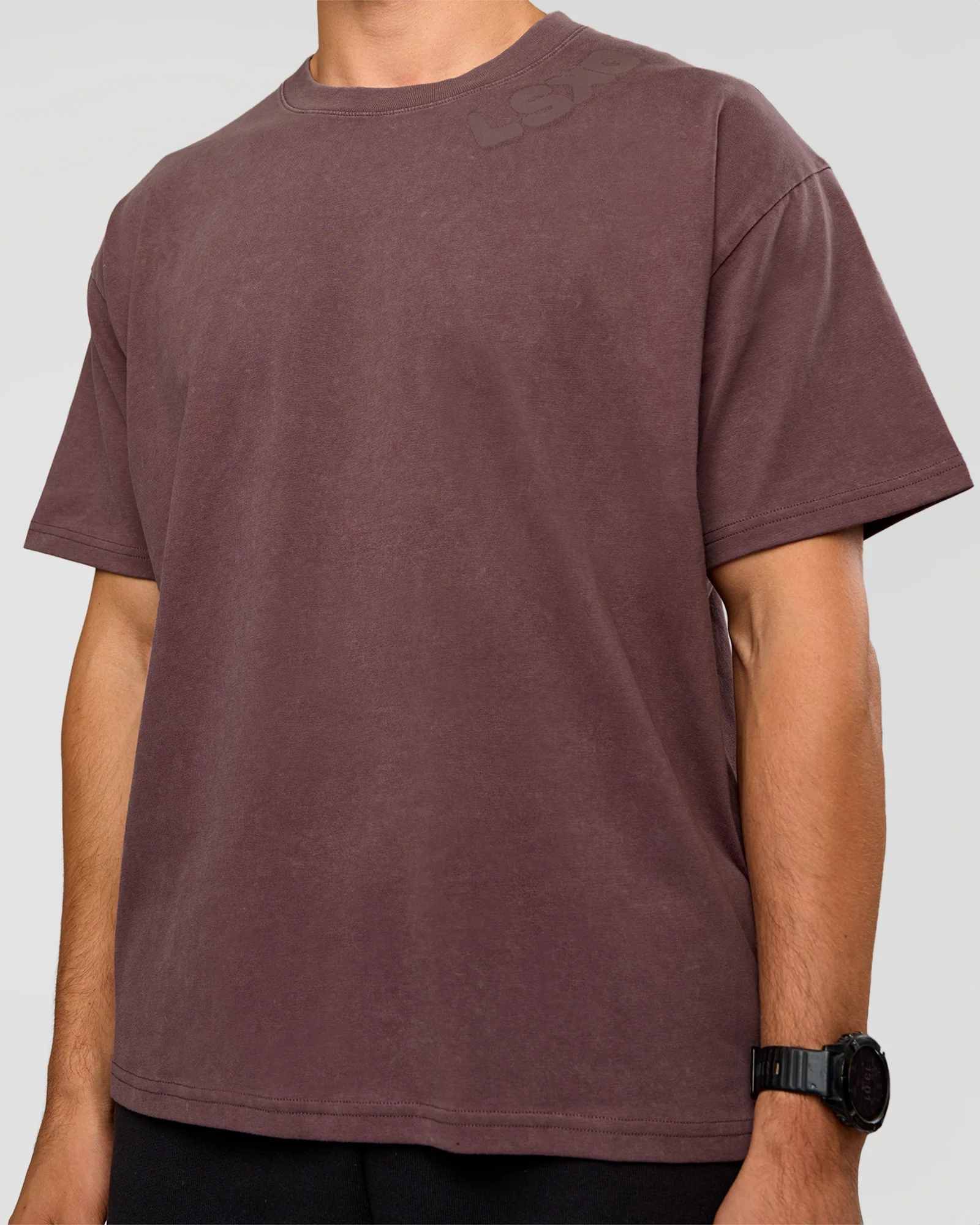 Offset Heavyweight Unisex Oversized Tee - Cocoa Powder-Cocoa Powder - Image 9