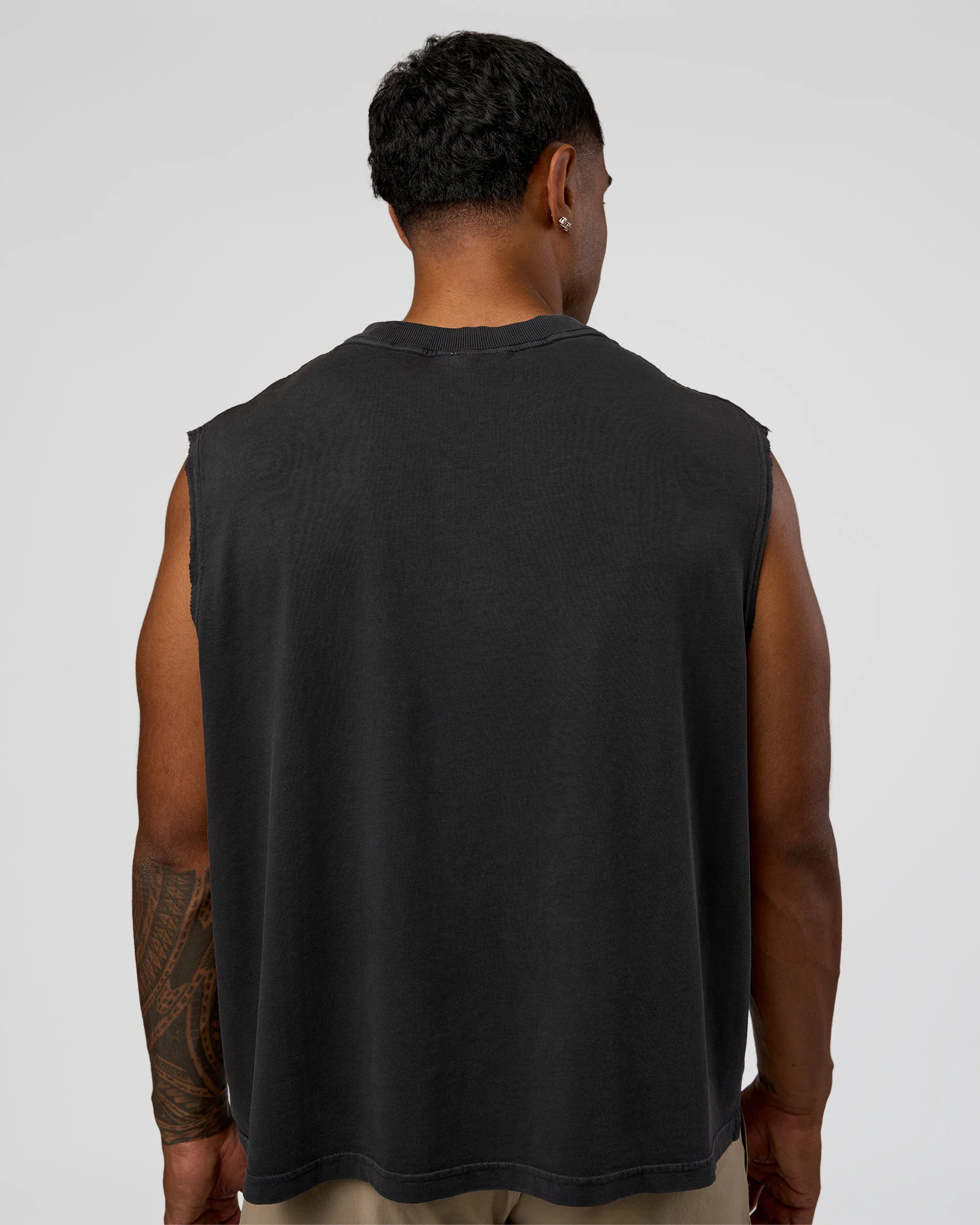 Oversized Heavyweight Boxed Tank - Washed Black - Image 5