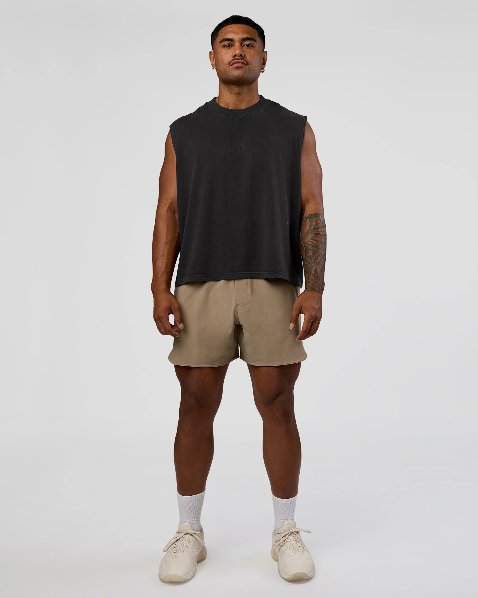 Oversized Heavyweight Boxed Tank - Washed Black - Image 6