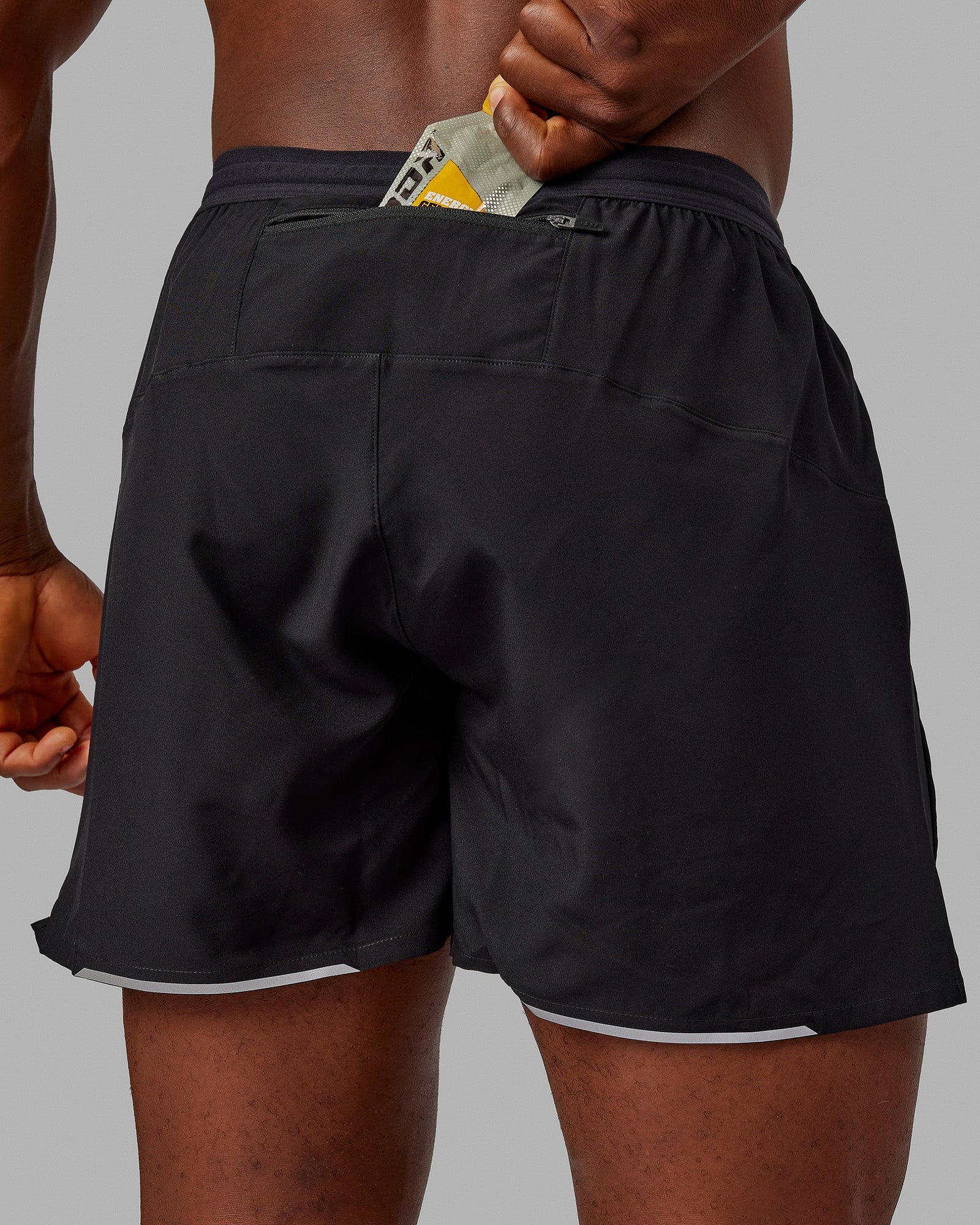 Pace 5" Lined Running Short - Black-Reflective - Image 4