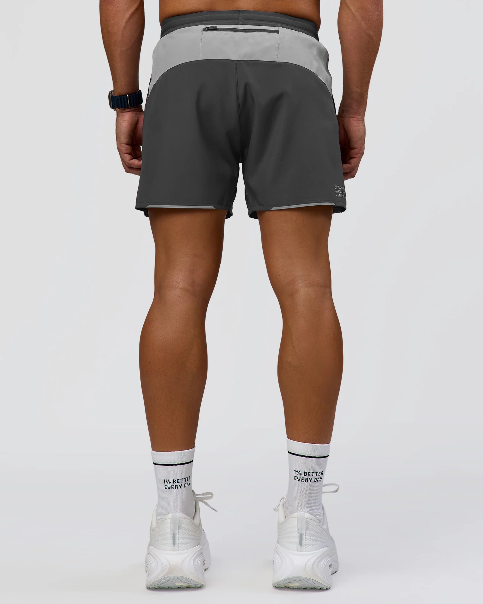 Pace 5" Lined Running Short - Dark Storm-Alloy - Image 4