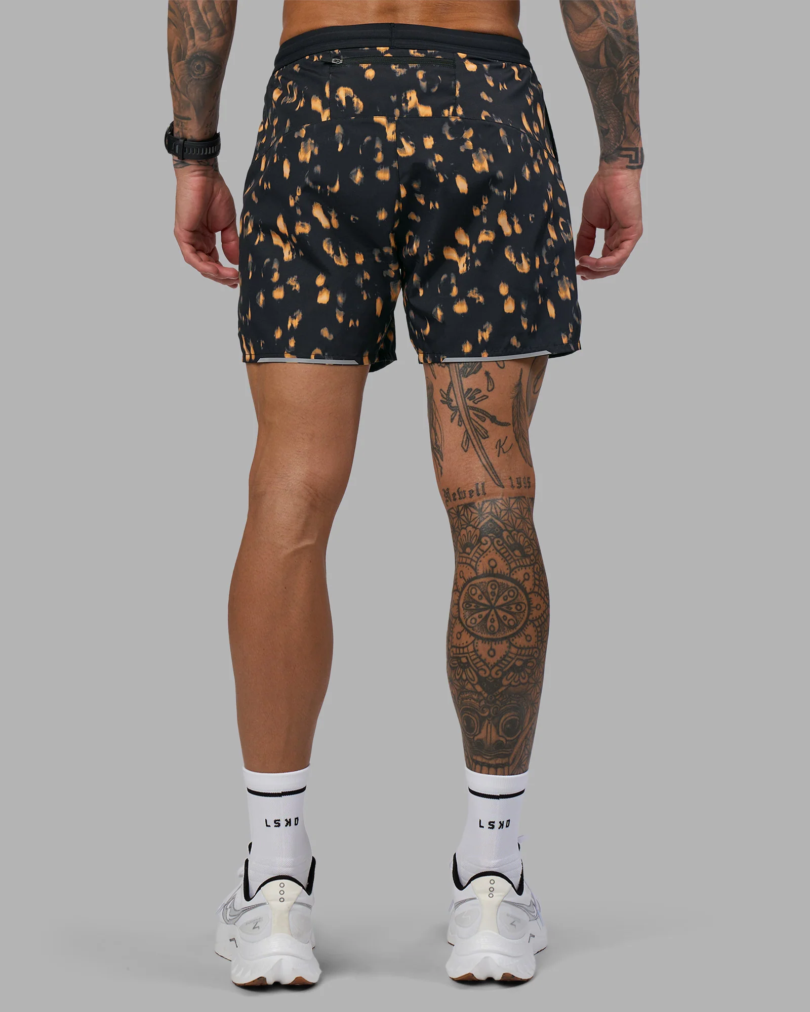 Pace 5" Lined Running Short - Markings Black Print - Image 5