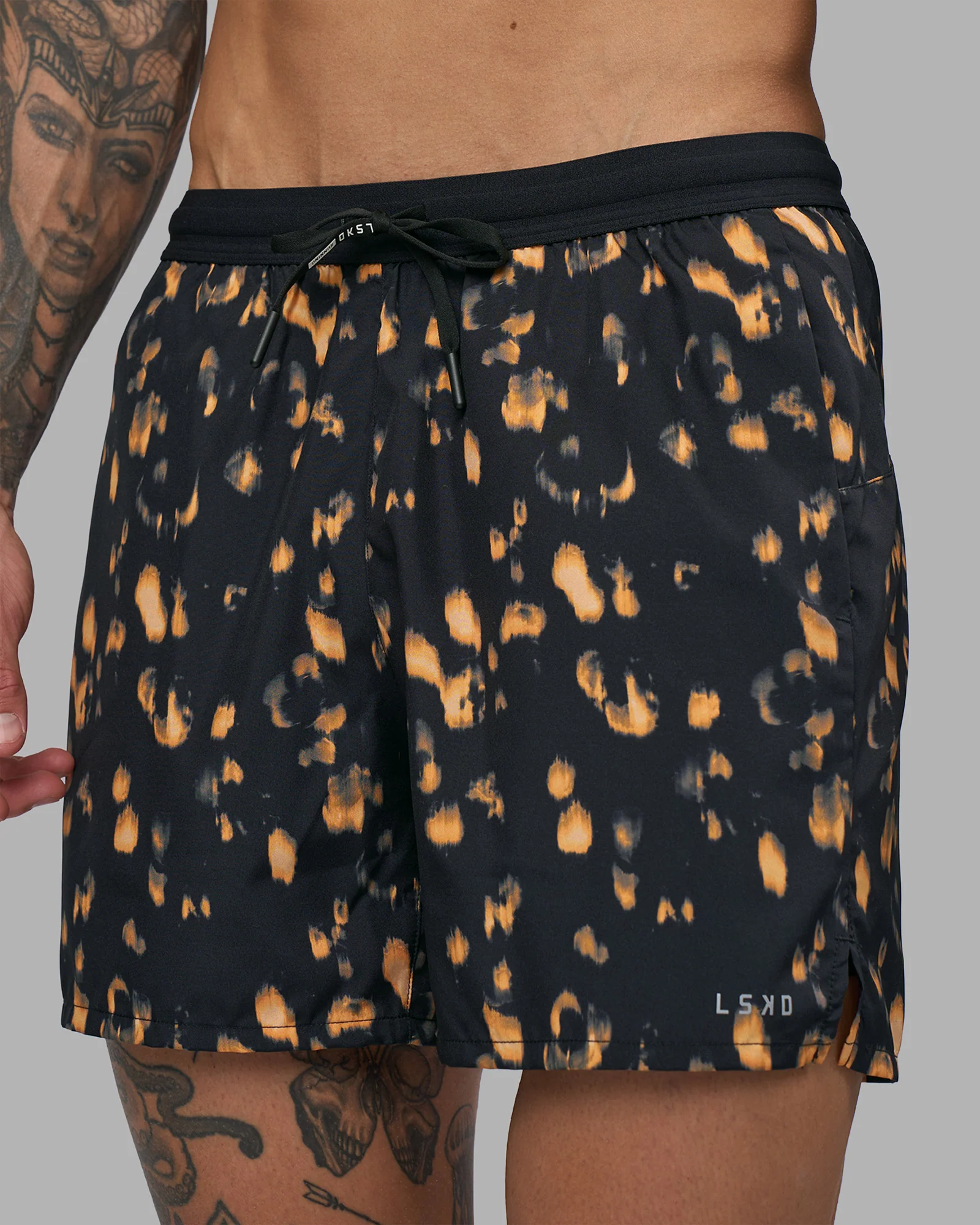 Pace 5" Lined Running Short - Markings Black Print - Image 6