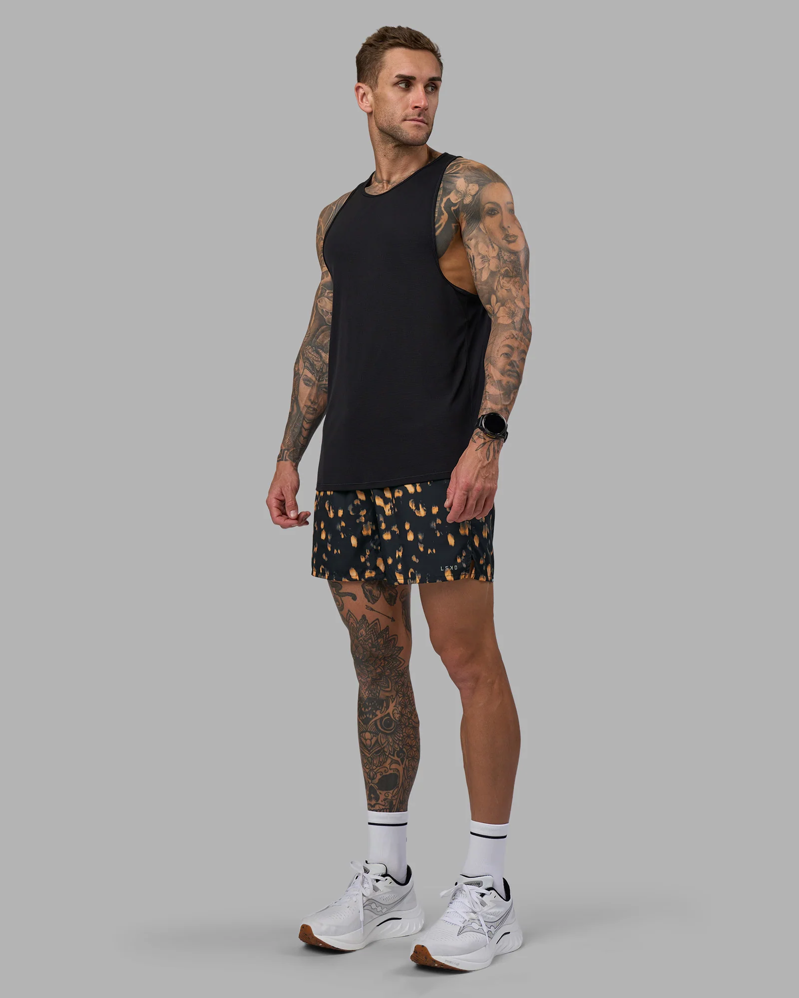 Pace 5" Lined Running Short - Markings Black Print - Image 7