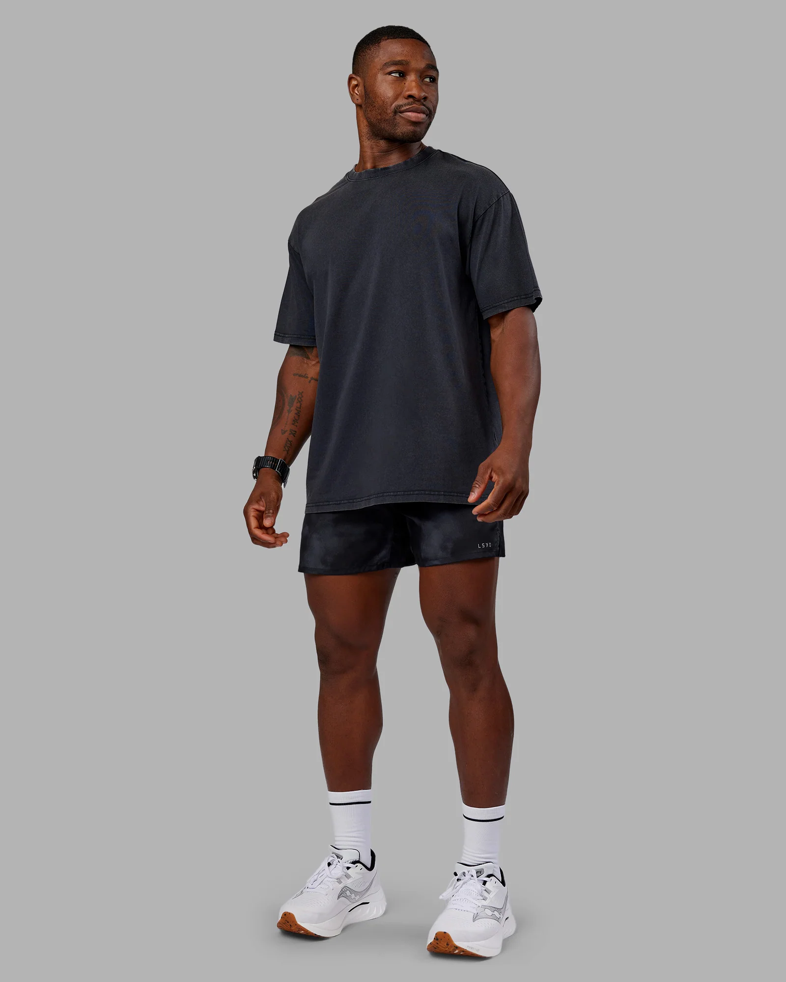 Pace 5" Lined Running Short - Washed Black - Image 3