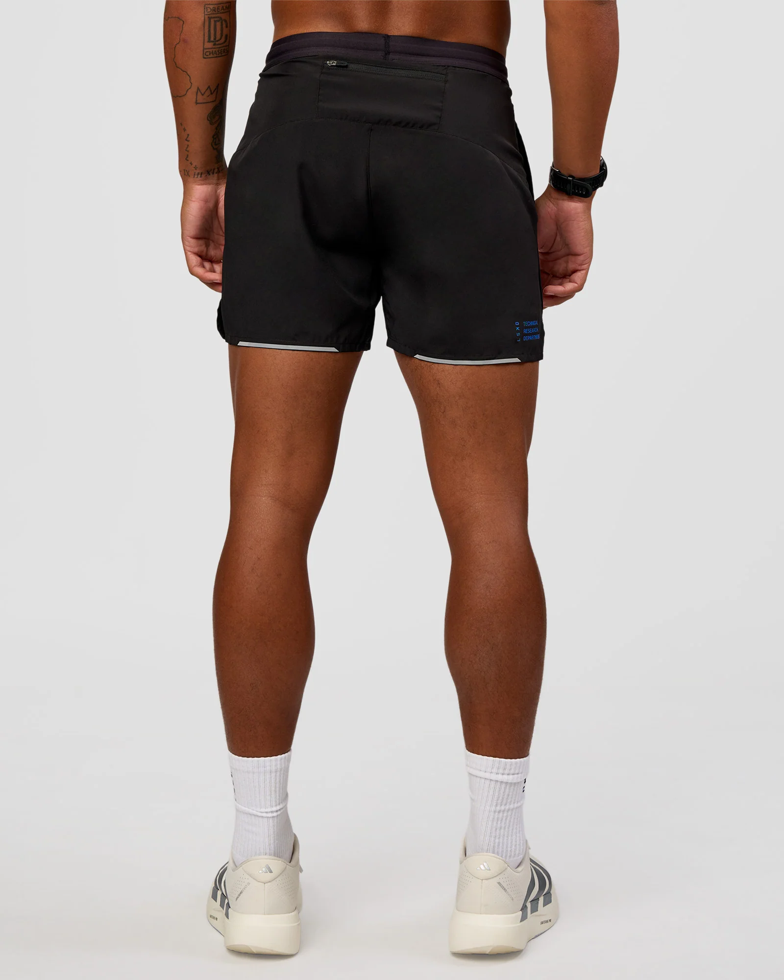 Pace 5" Lined Running Short - Black-Lime Glo Indigo - Image 5