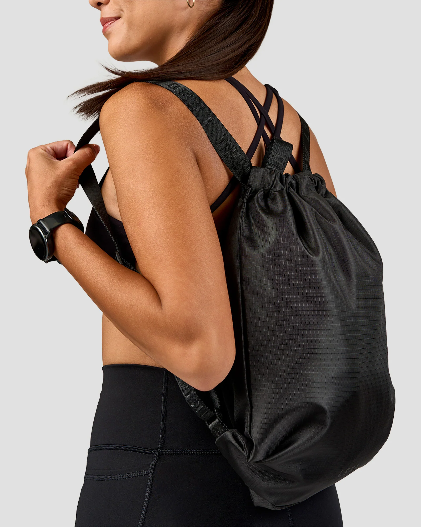 Pace Drawstring Bag - Black - Image 2