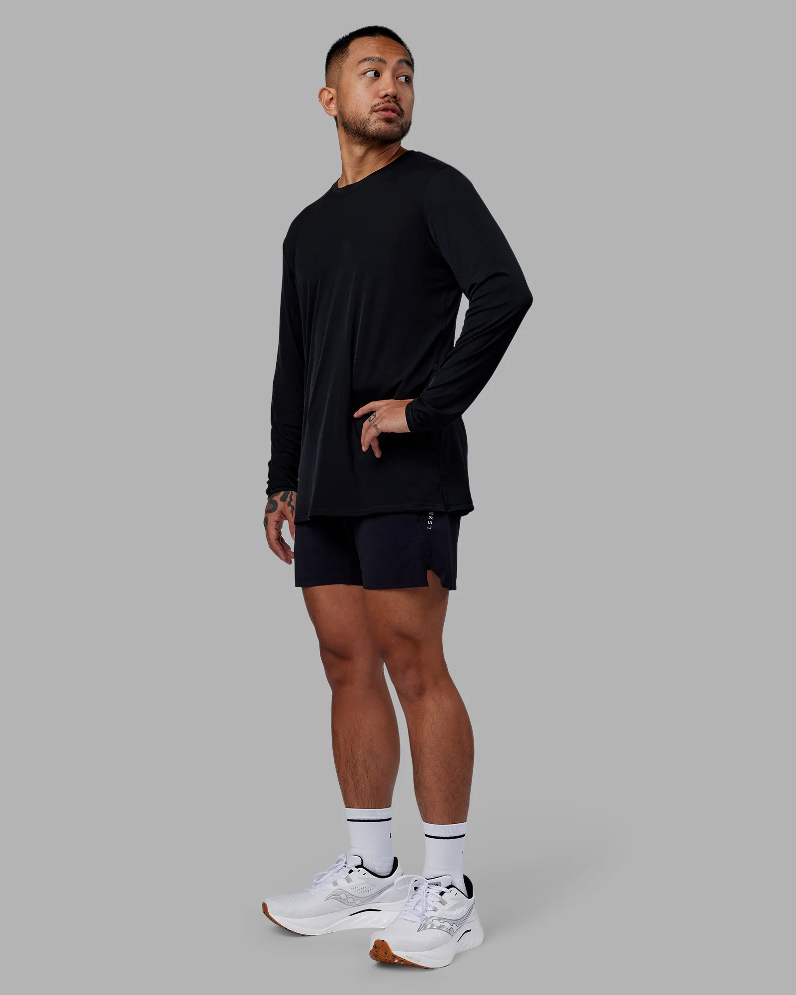 Pace Running Long Sleeve Top - Black - Image 4