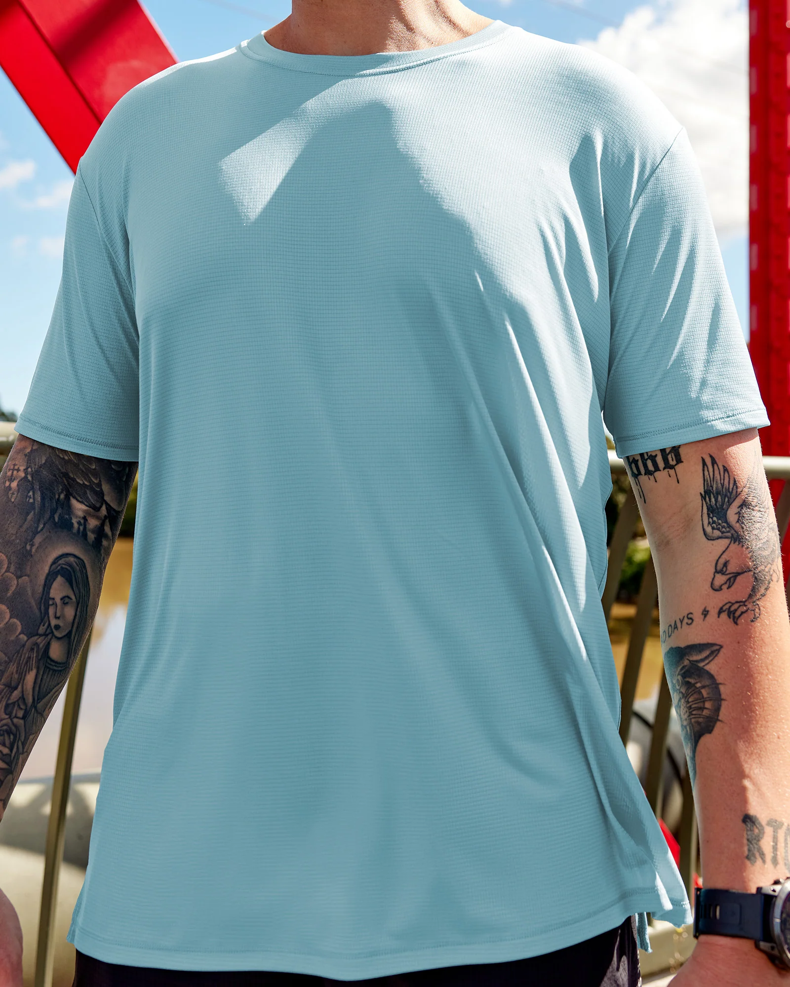 Pace Running Tee - Retro Blue - Image 2