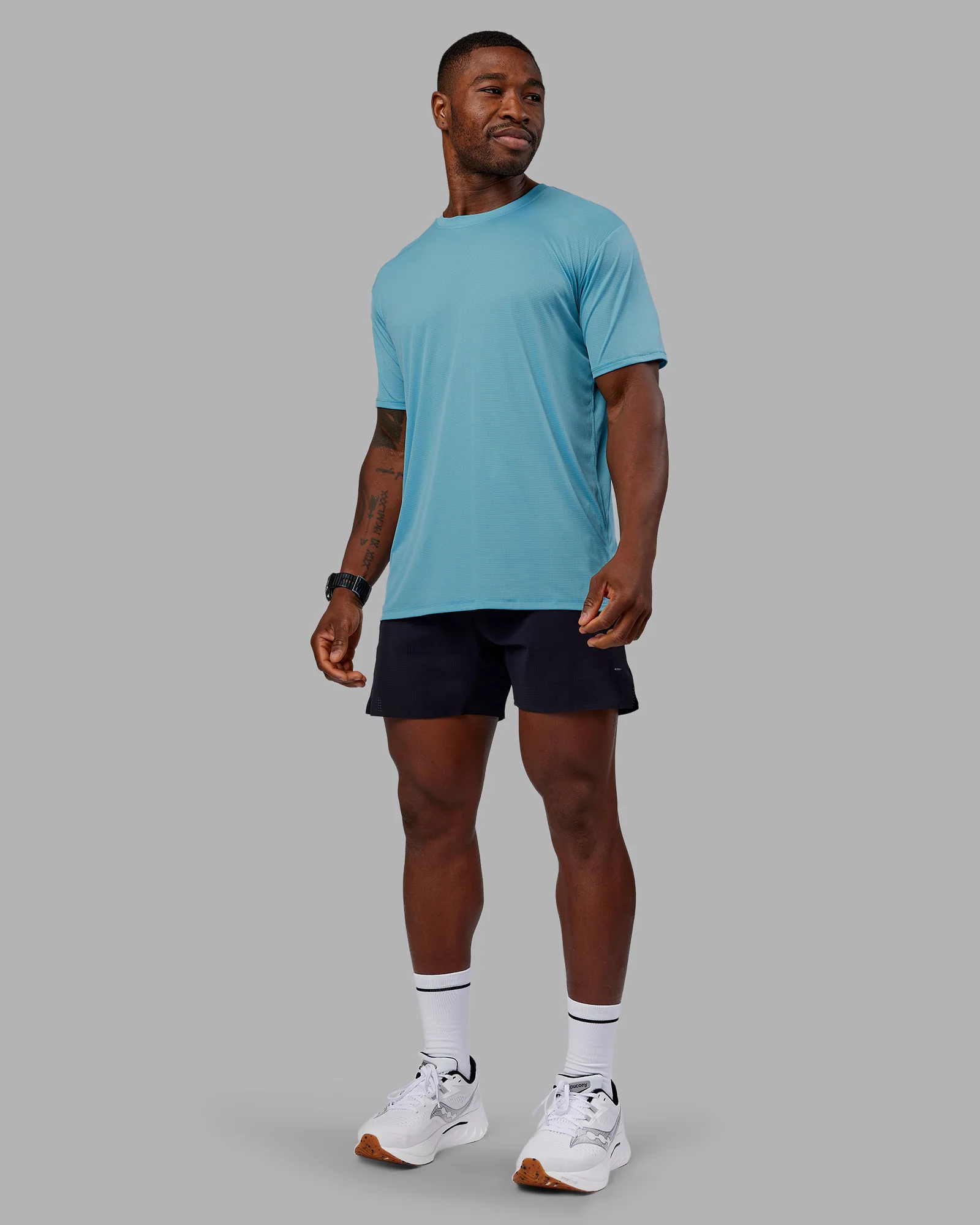 Pace Running Tee - Retro Blue - Image 3