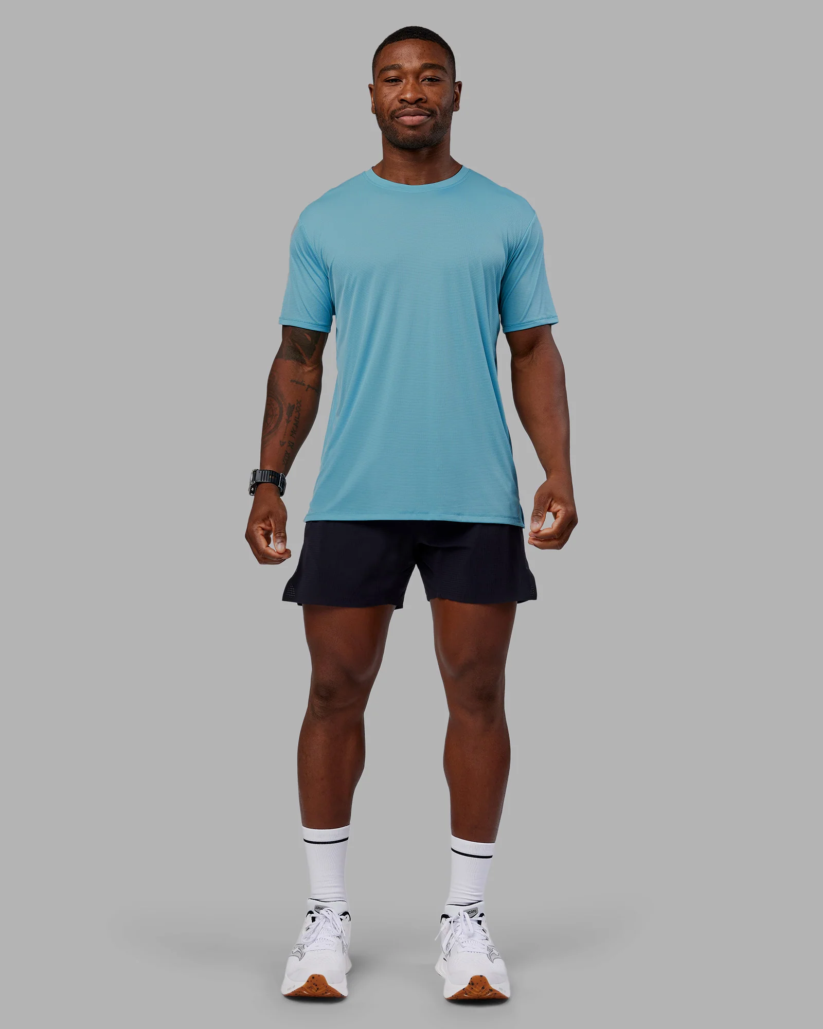 Pace Running Tee - Retro Blue - Image 5