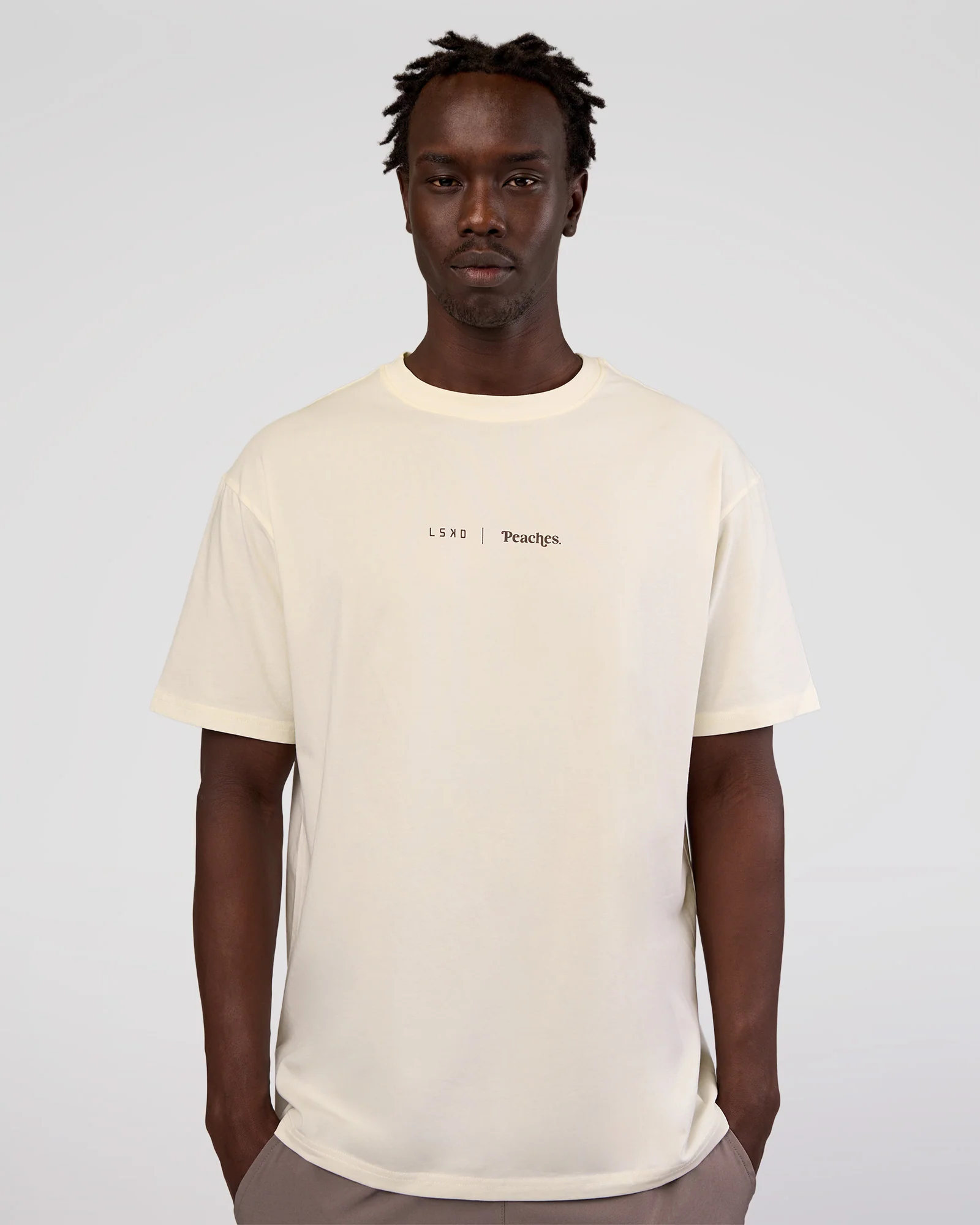 Peaches x LSKD Collection FLXCotton Oversize Tee - Off White - Image 5