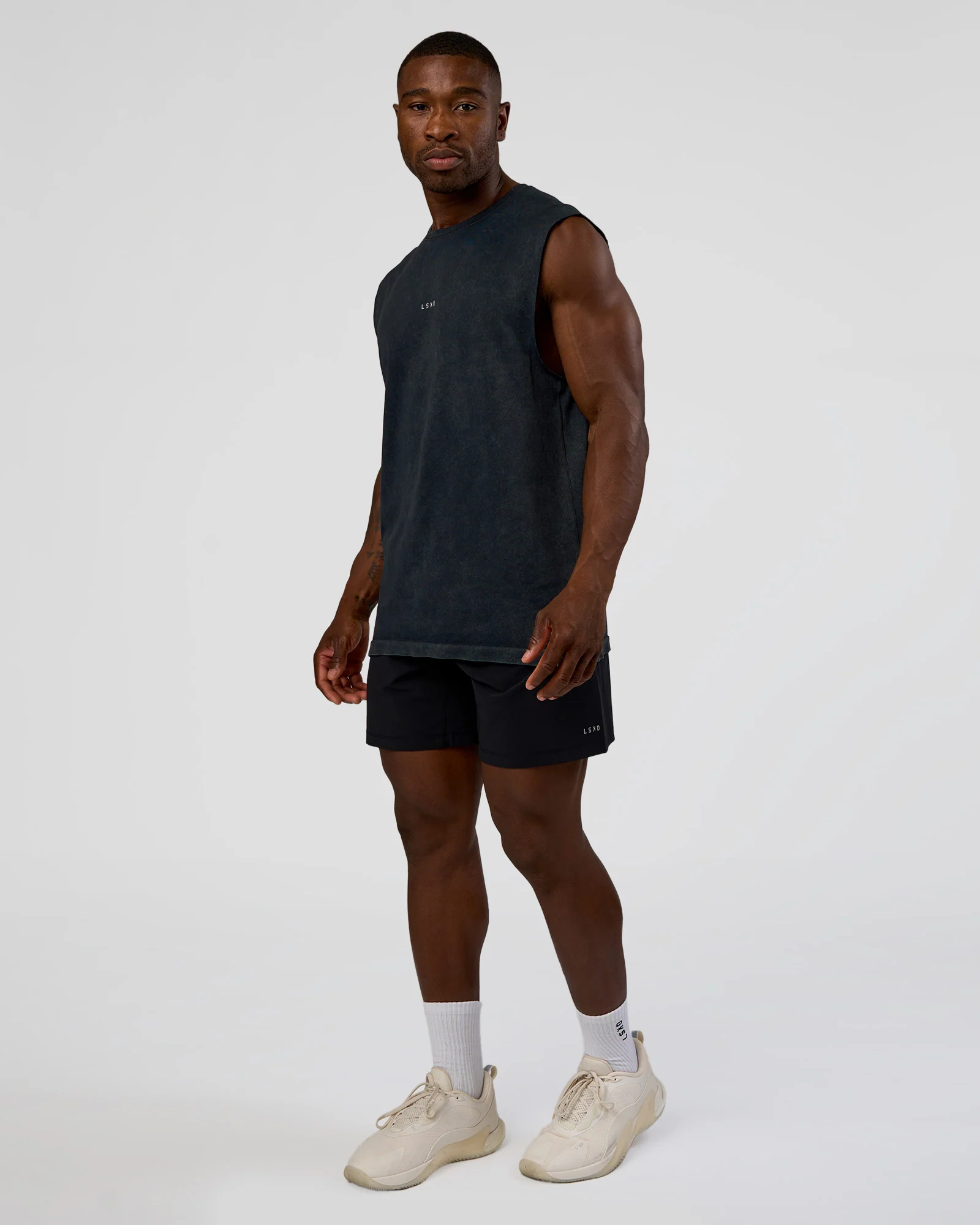 Power Muscle Tank - Pirate Black Washed - Image 2