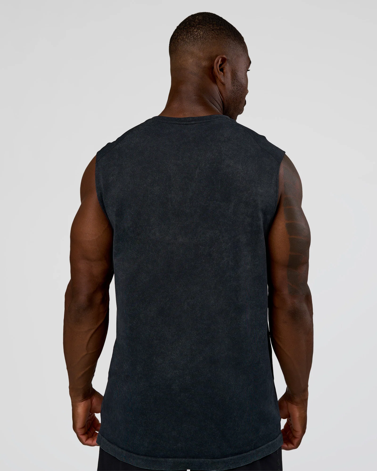 Power Muscle Tank - Pirate Black Washed - Image 3