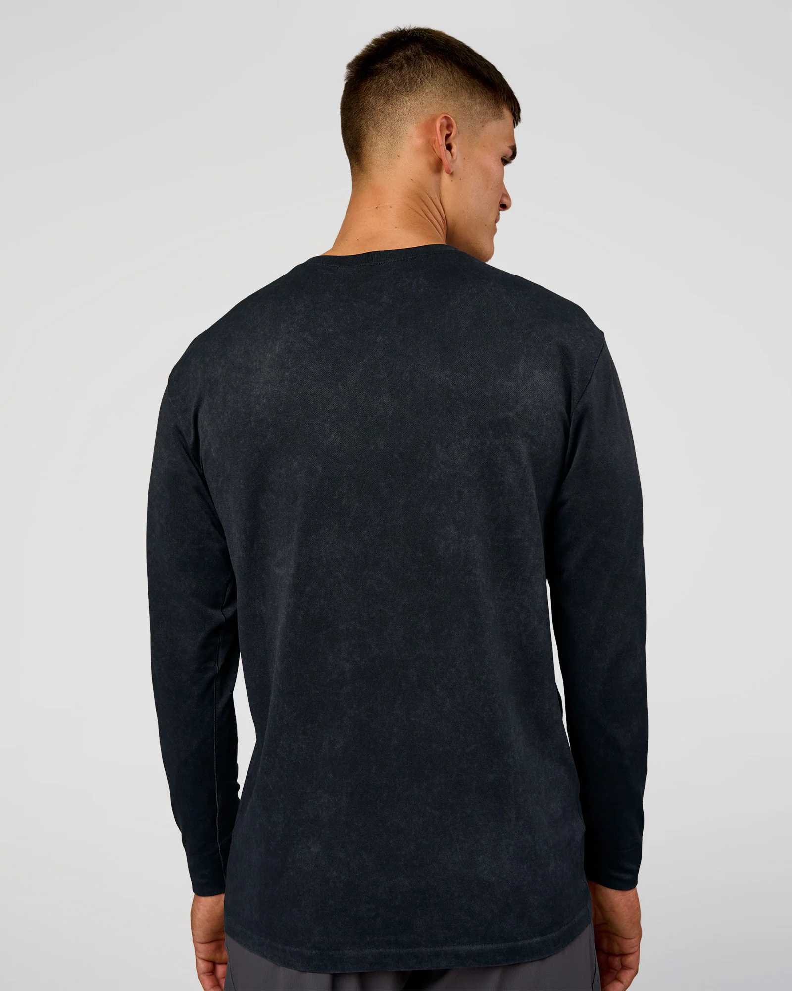 Power Oversized Long Sleeve Tee - Black Washed - Image 3