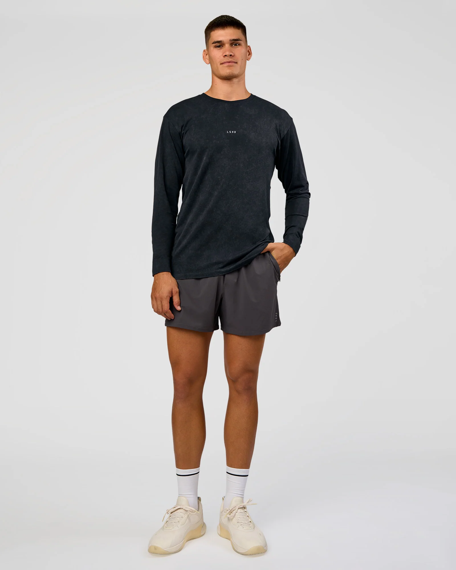 Power Oversized Long Sleeve Tee - Black Washed - Image 5