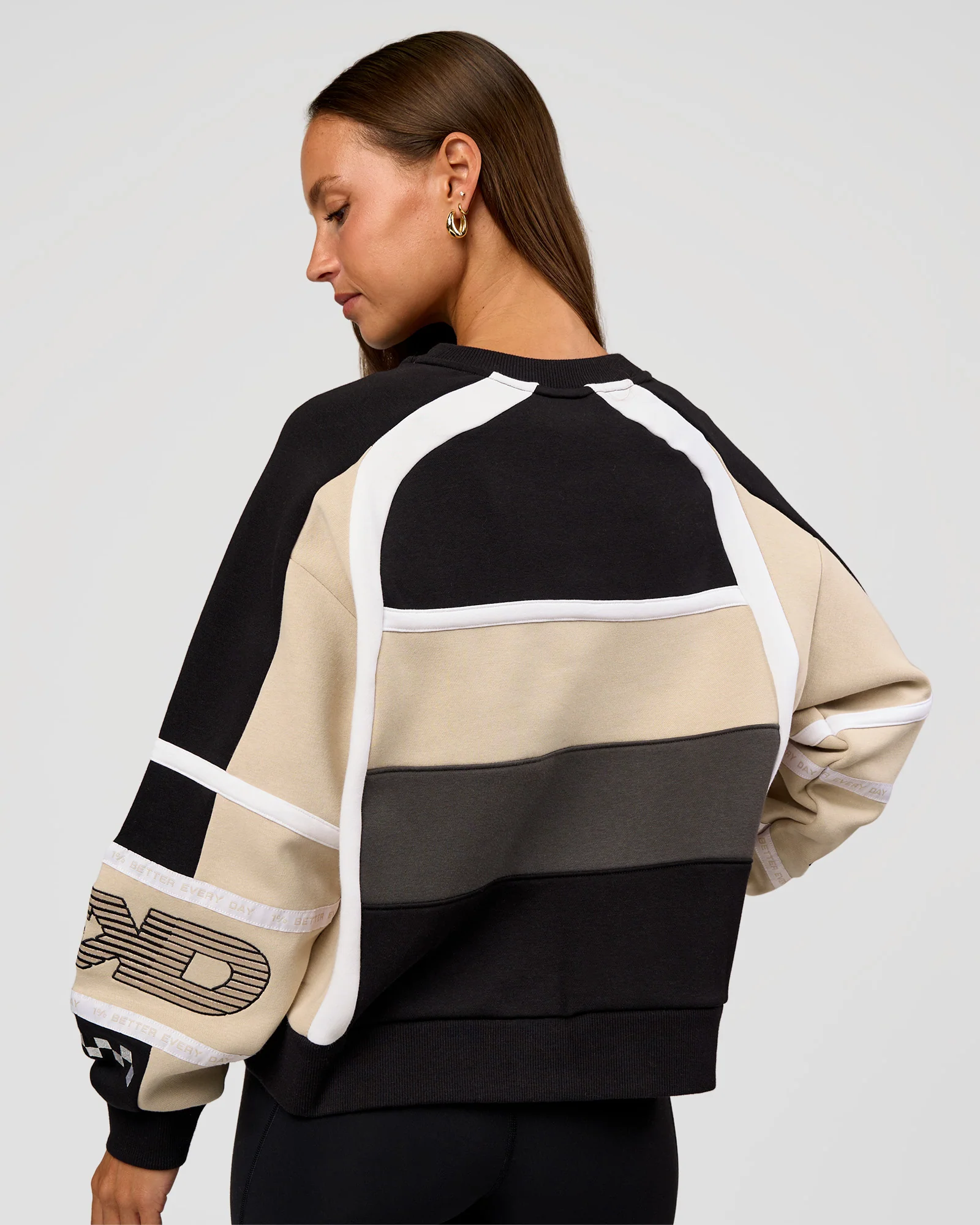 Power Sweater - Black-Shale Beige - Image 4
