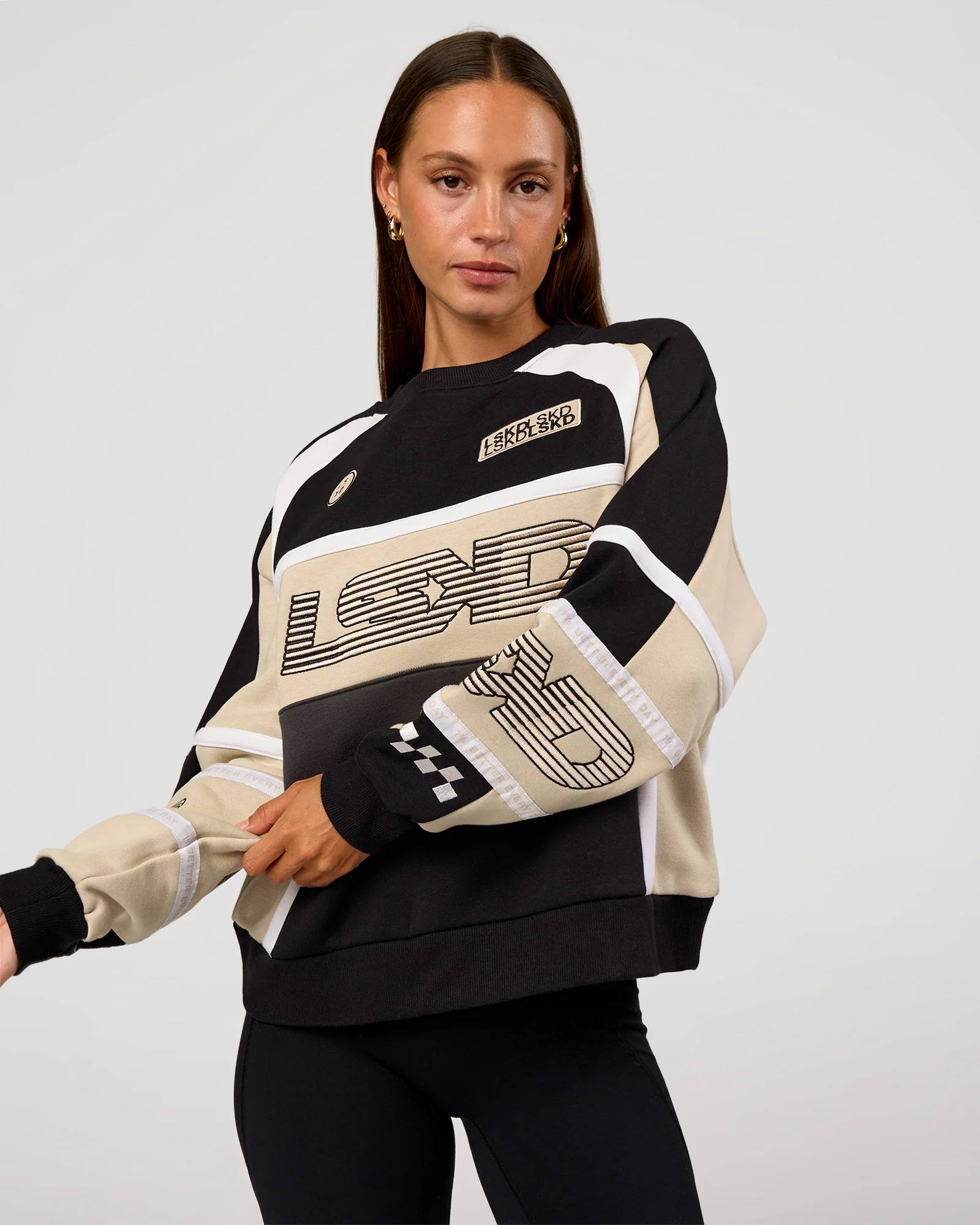 Power Sweater - Black-Shale Beige - Image 5