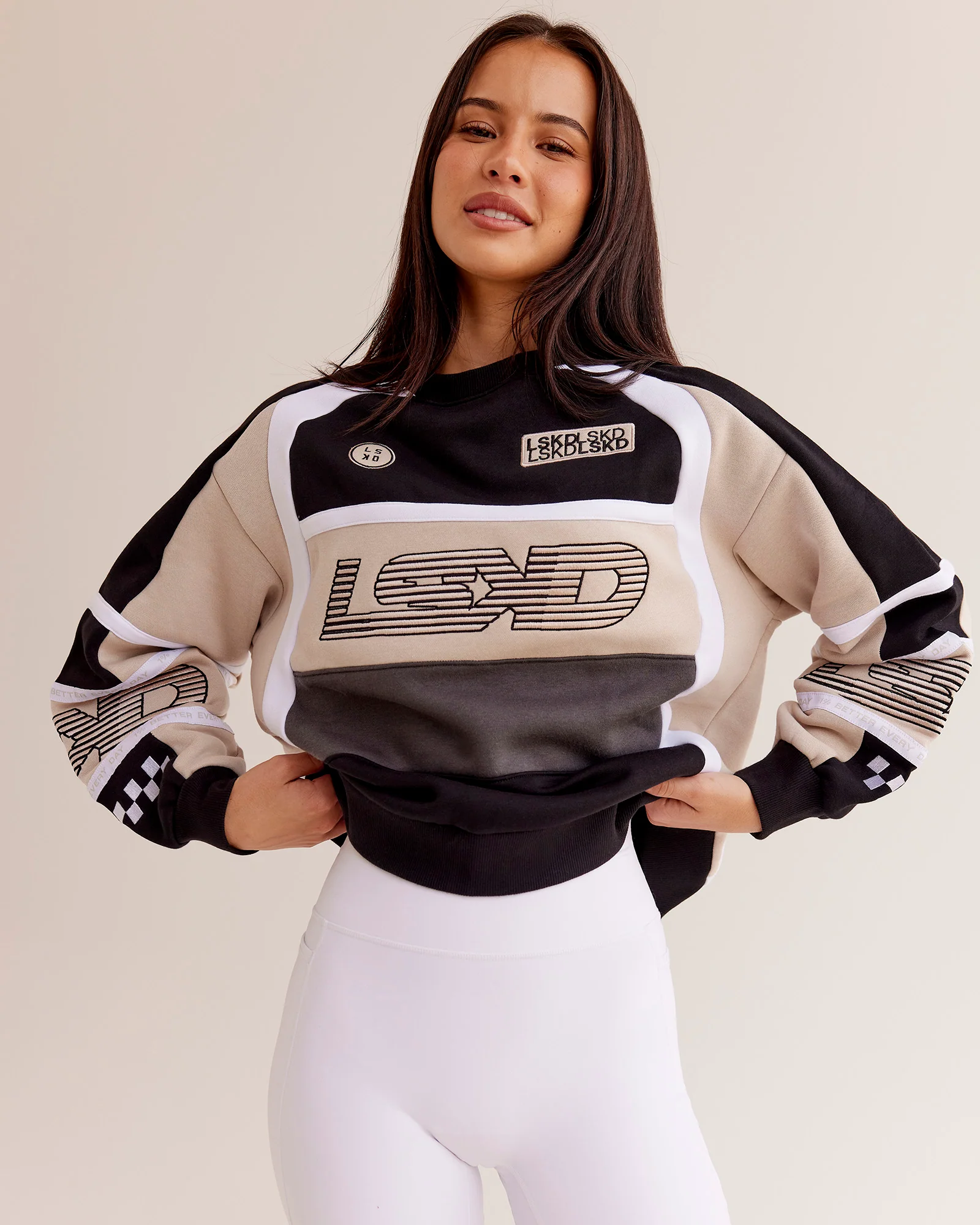 Power Sweater - Black-Shale Beige - Image 7