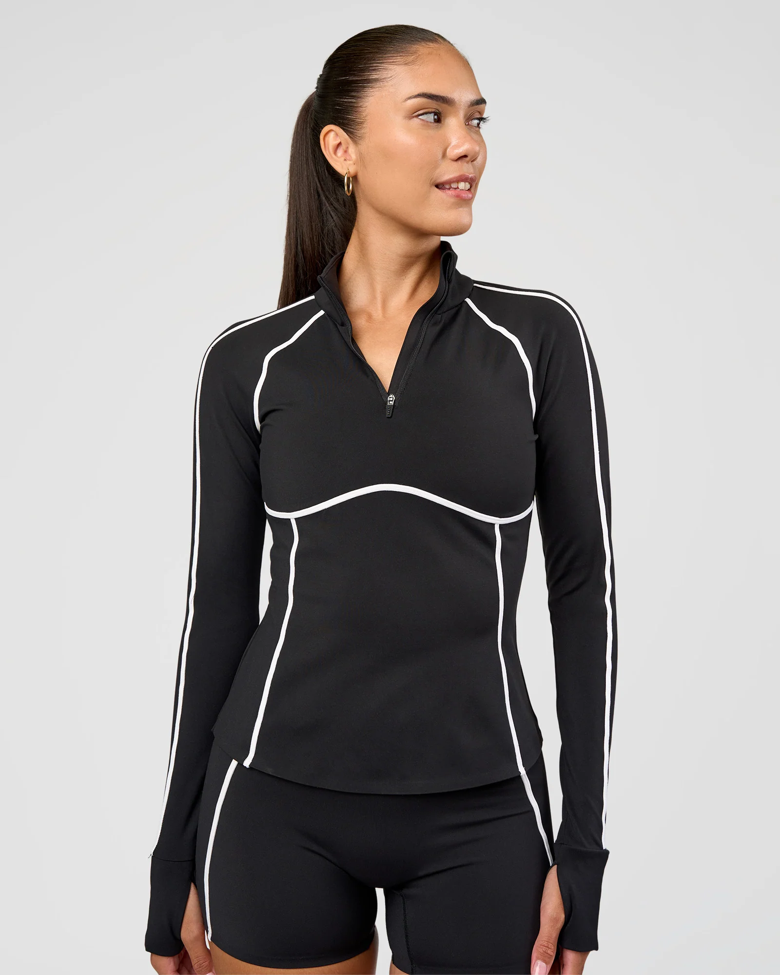 Power Quarter Zip Jacket - Black - Image 7
