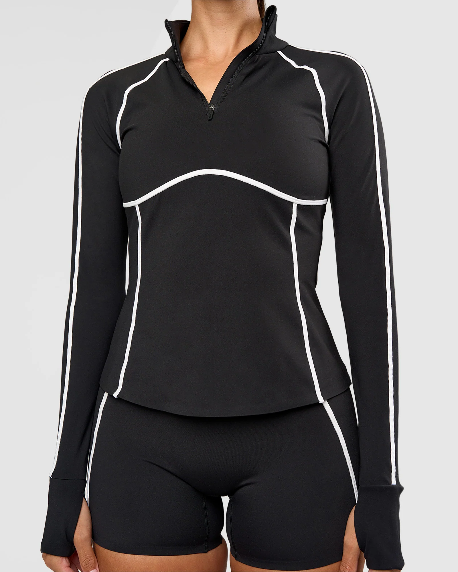 Power Quarter Zip Jacket - Black - Image 8