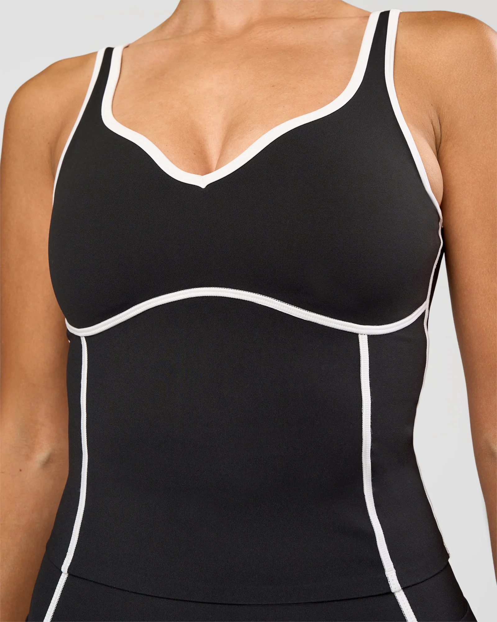Power Sweetheart Shelf Bra Tank - Black - Image 9