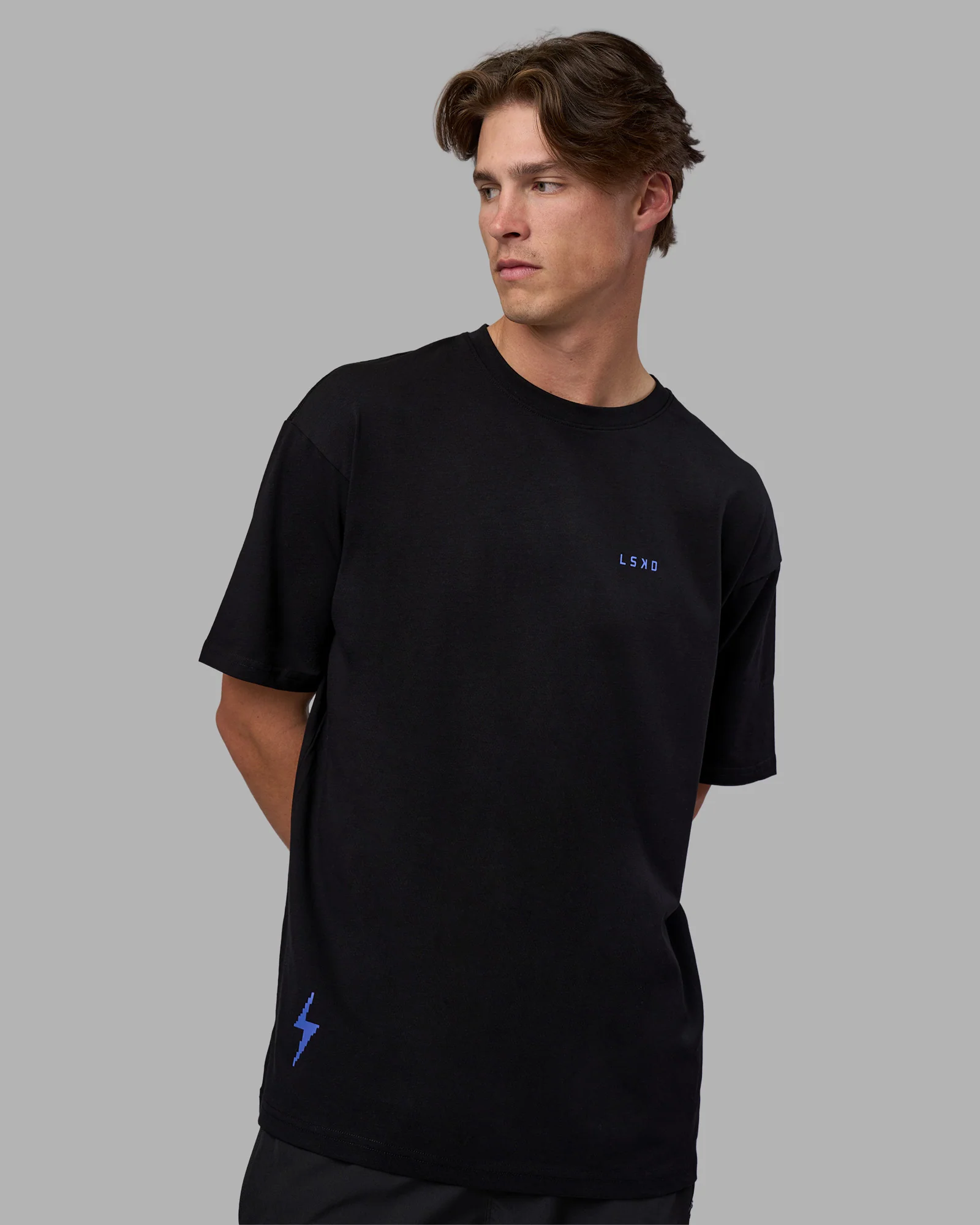 Pressure is a Privilege FLXCotton Oversized Tee - Black-Power Cobalt - Image 12