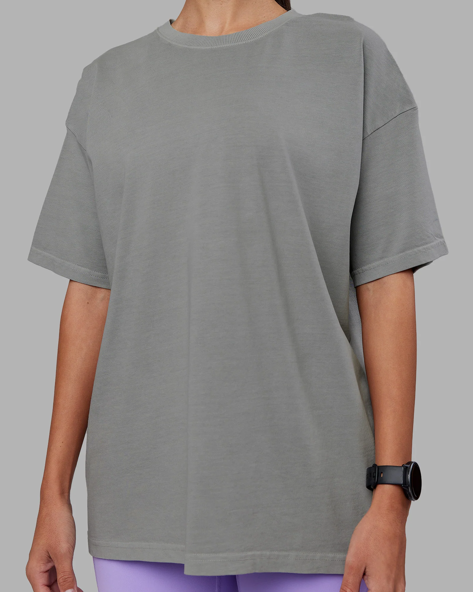 Pressure Washed Heavyweight Oversize Tee - Grey-Bubblegum - Image 10