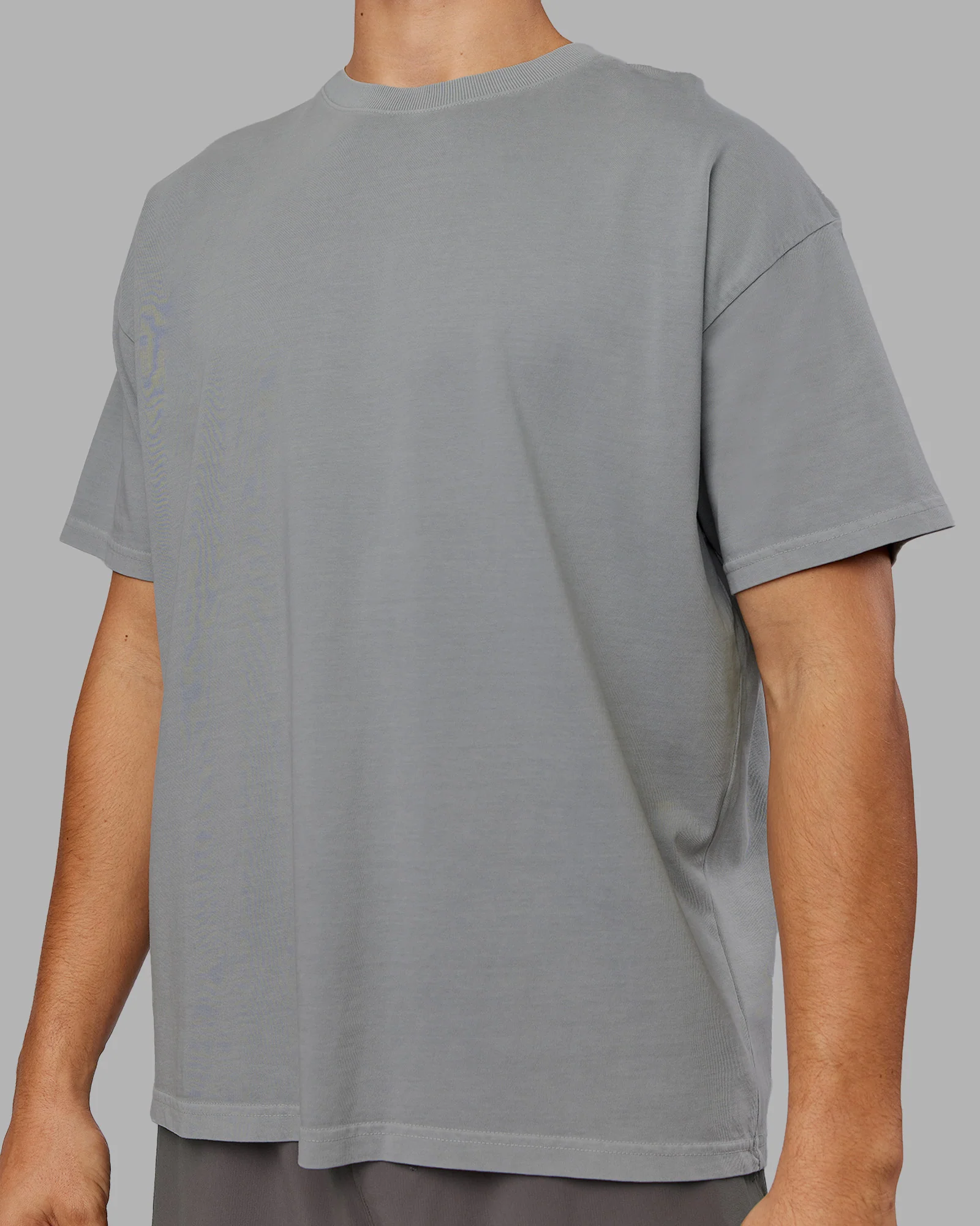 Pressure Washed Heavyweight Oversize Tee - Grey-Bubblegum - Image 8