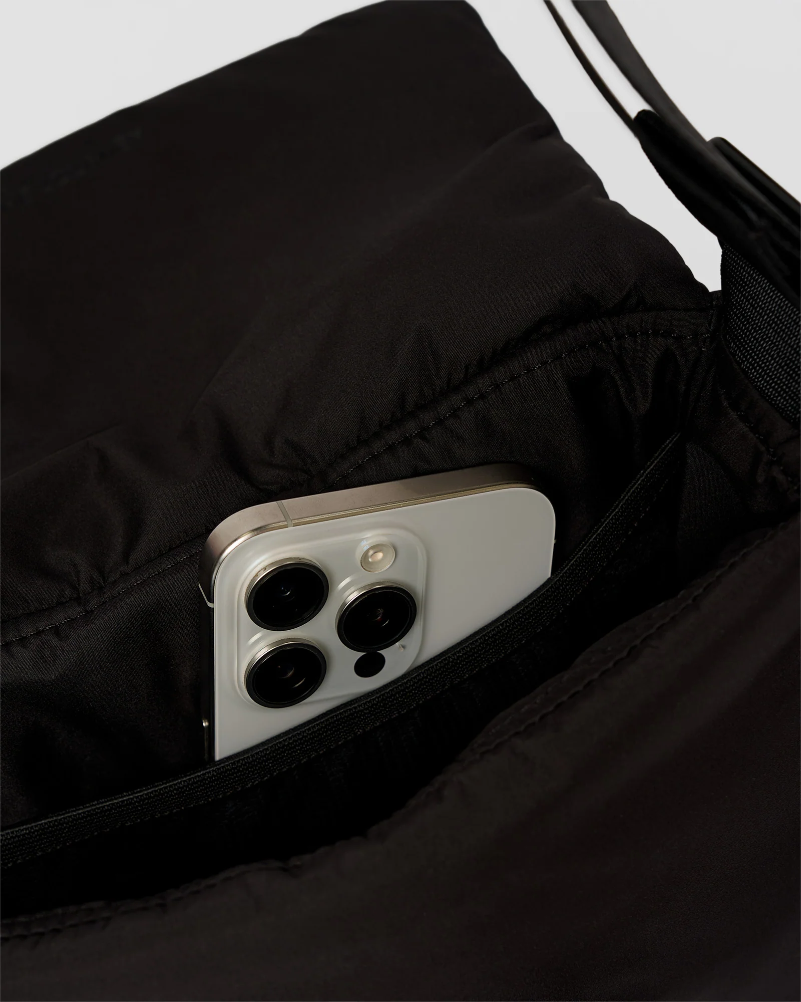Puffer Crossbody Bag - Black - Image 2