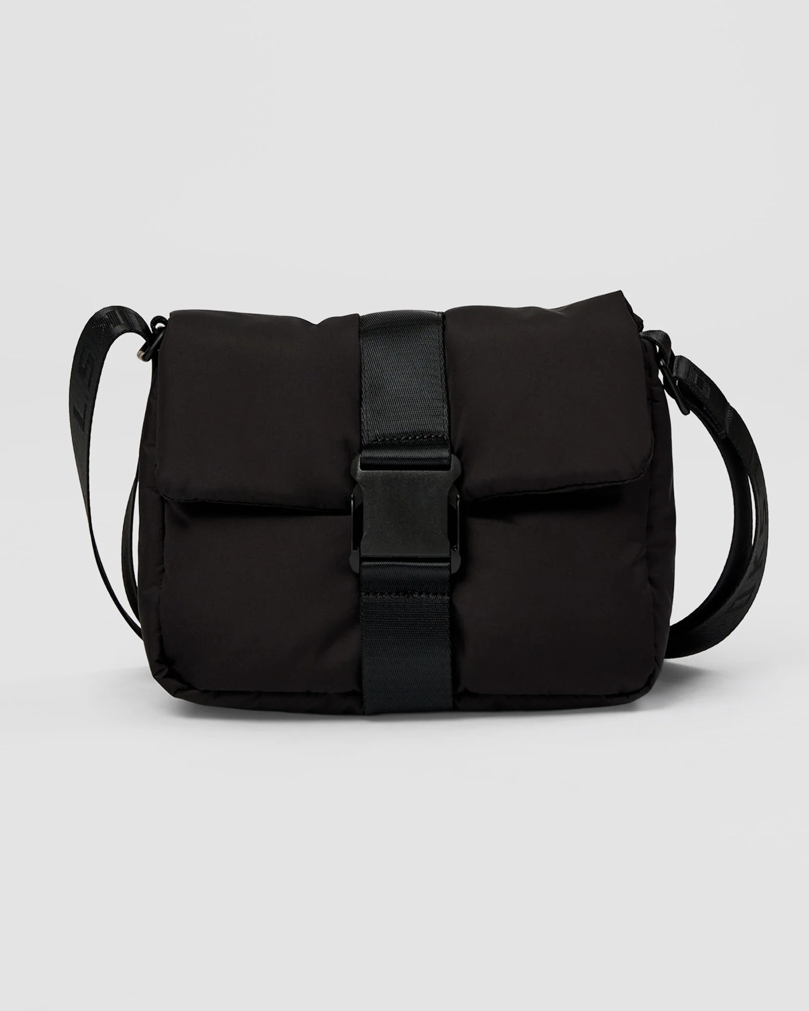Puffer Crossbody Bag - Black - Image 4