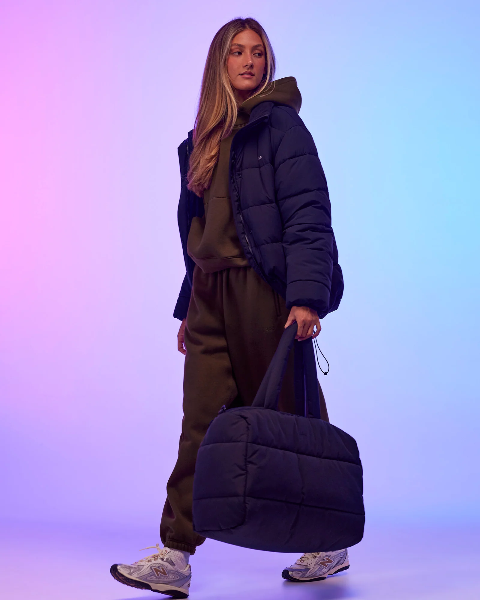 Puffer Duffle Bag - Black - Image 2