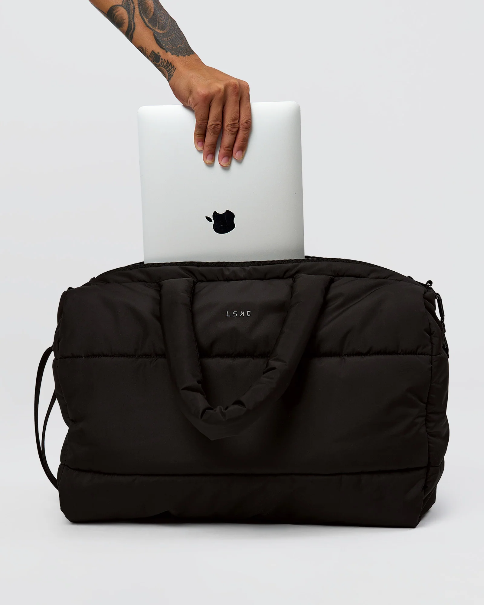 Puffer Duffle Bag - Black - Image 4